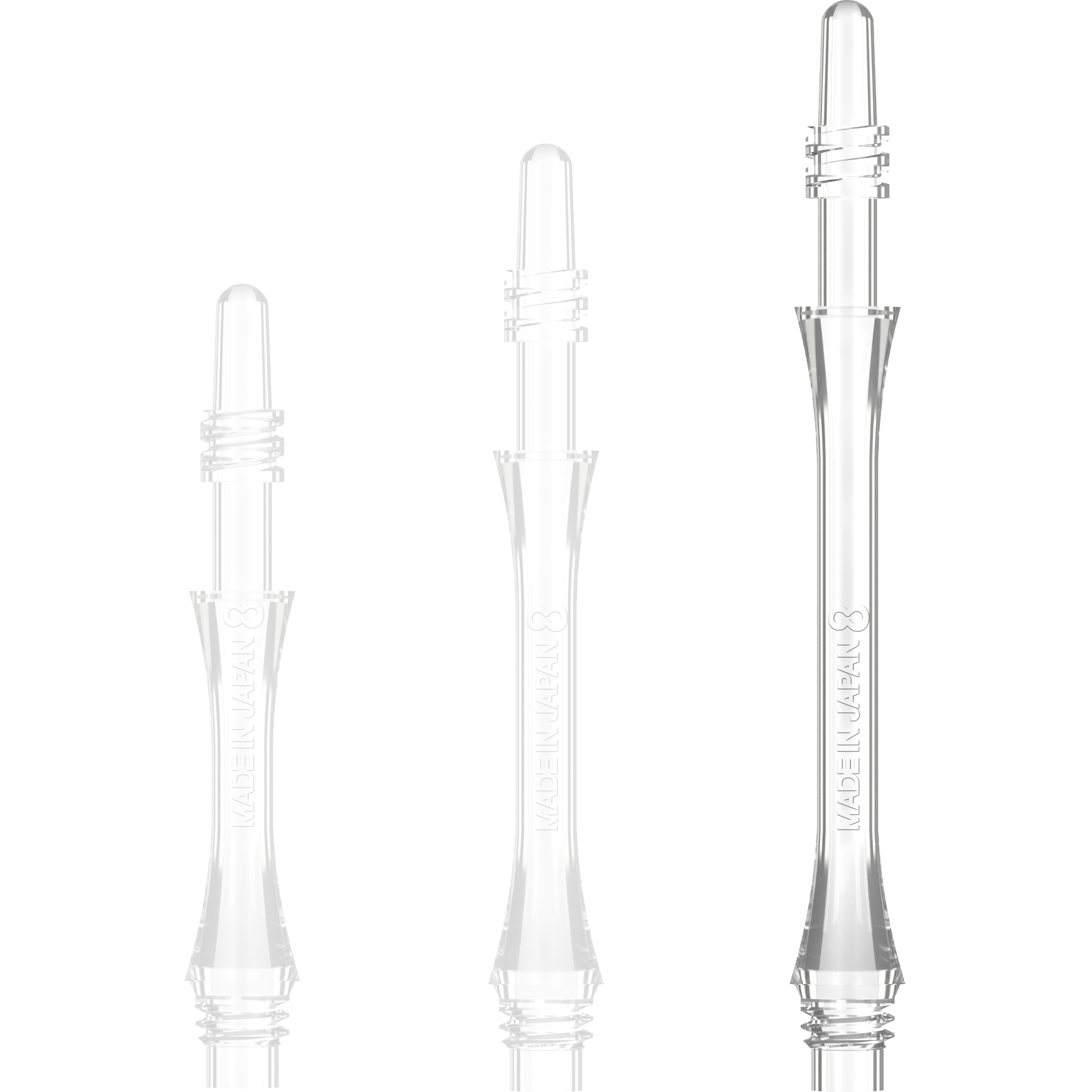 8 Flight - Slim Spin Shaft - Transparent 8 Flight - Slim Spin Shaft - Transparent