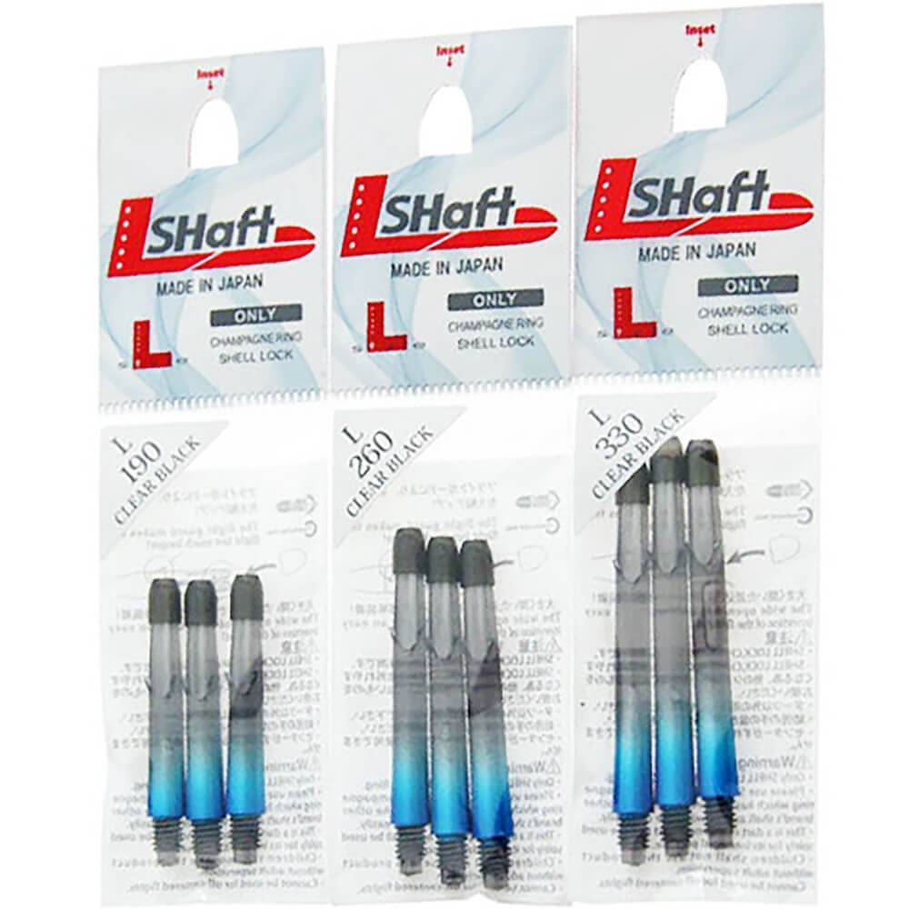 L-Style-L-Shaft-Lock-Straight-TwoTone-Schwarz-Klar-Blau-Verpackung L-Style - L-Shaft Lock Straight TwoTone - Schwarz Klar Blau