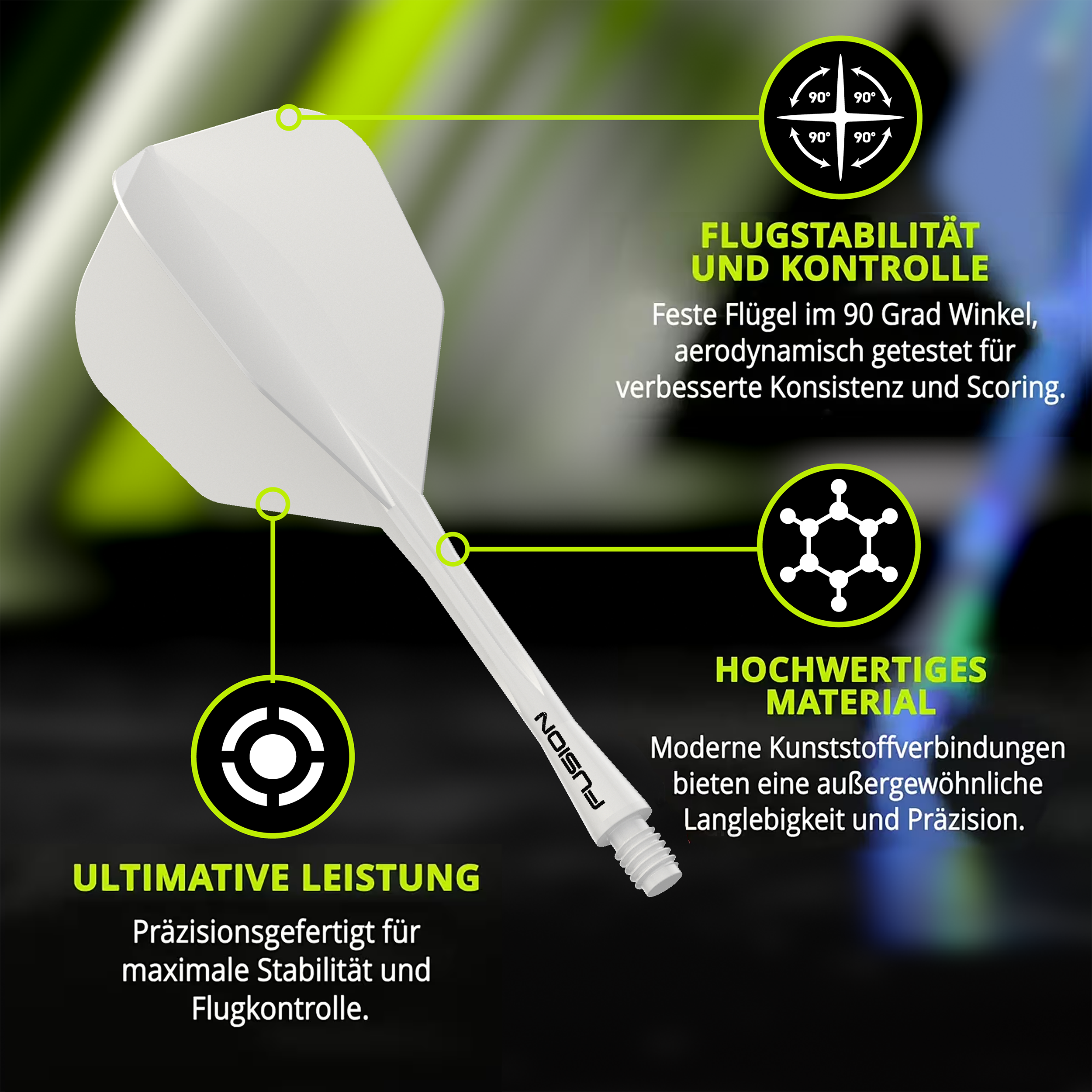 Winmau - Fusion Flightsystem Weiß - No6