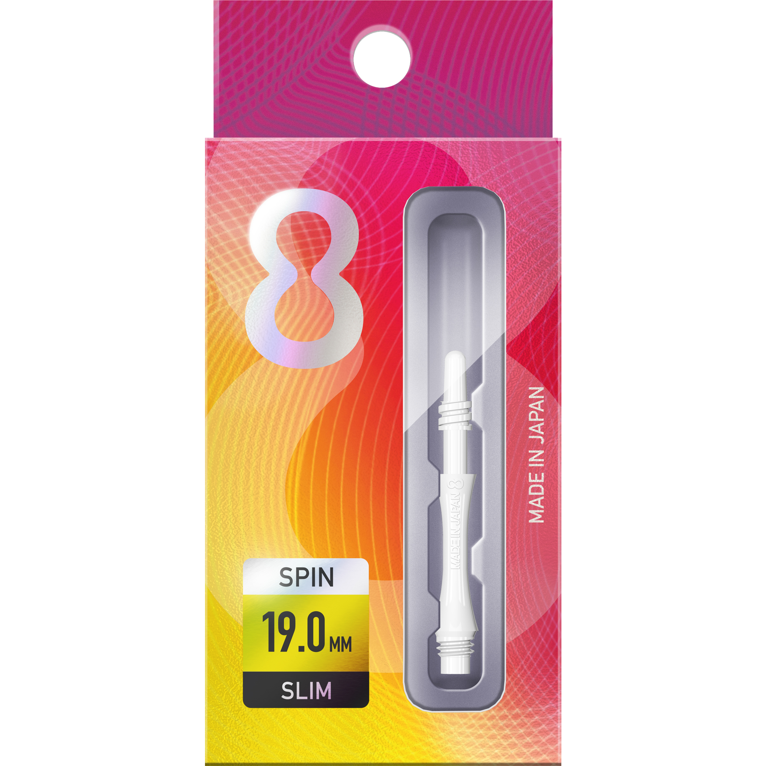 8 Flight - Slim Spin Shaft - Weiß
