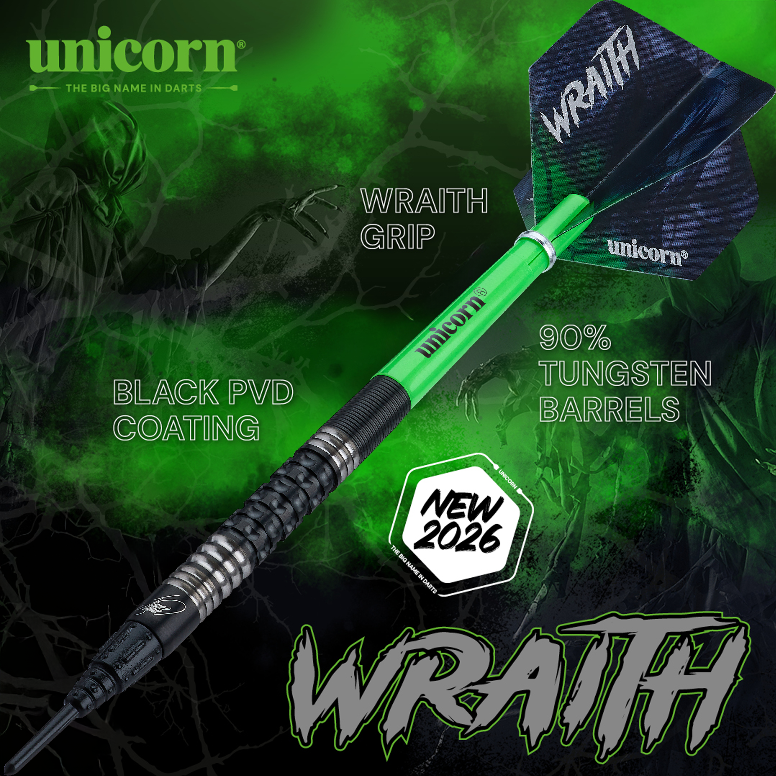 Unicorn - James Wade Phase 2 Wraith - Softdart Unicorn - James Wade Phase 2 Wraith - Softdart