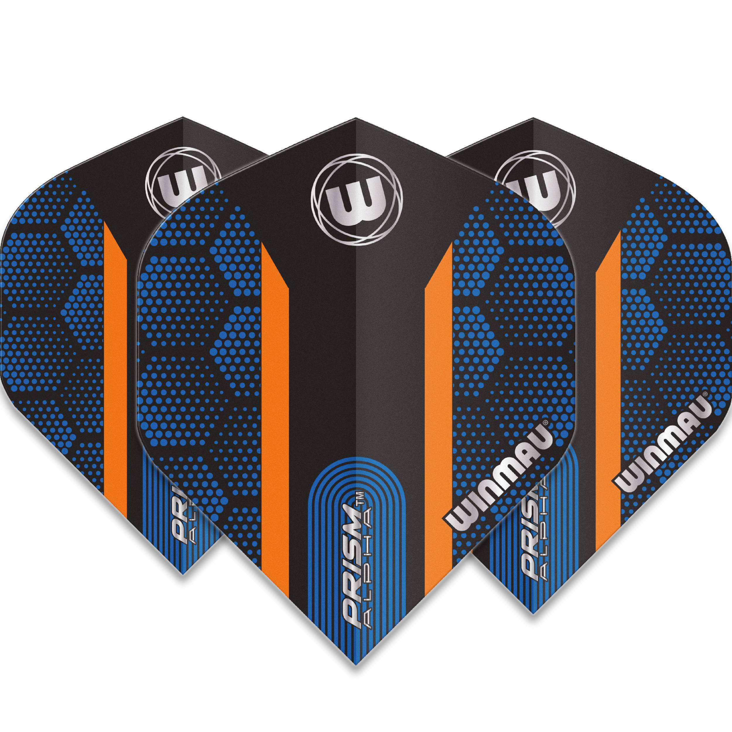 Winmau-Prism-Alpha-Hexagon-Flight-Standard-Blau-Orange Winmau - Prism Alpha Hexagon Flight - Standard