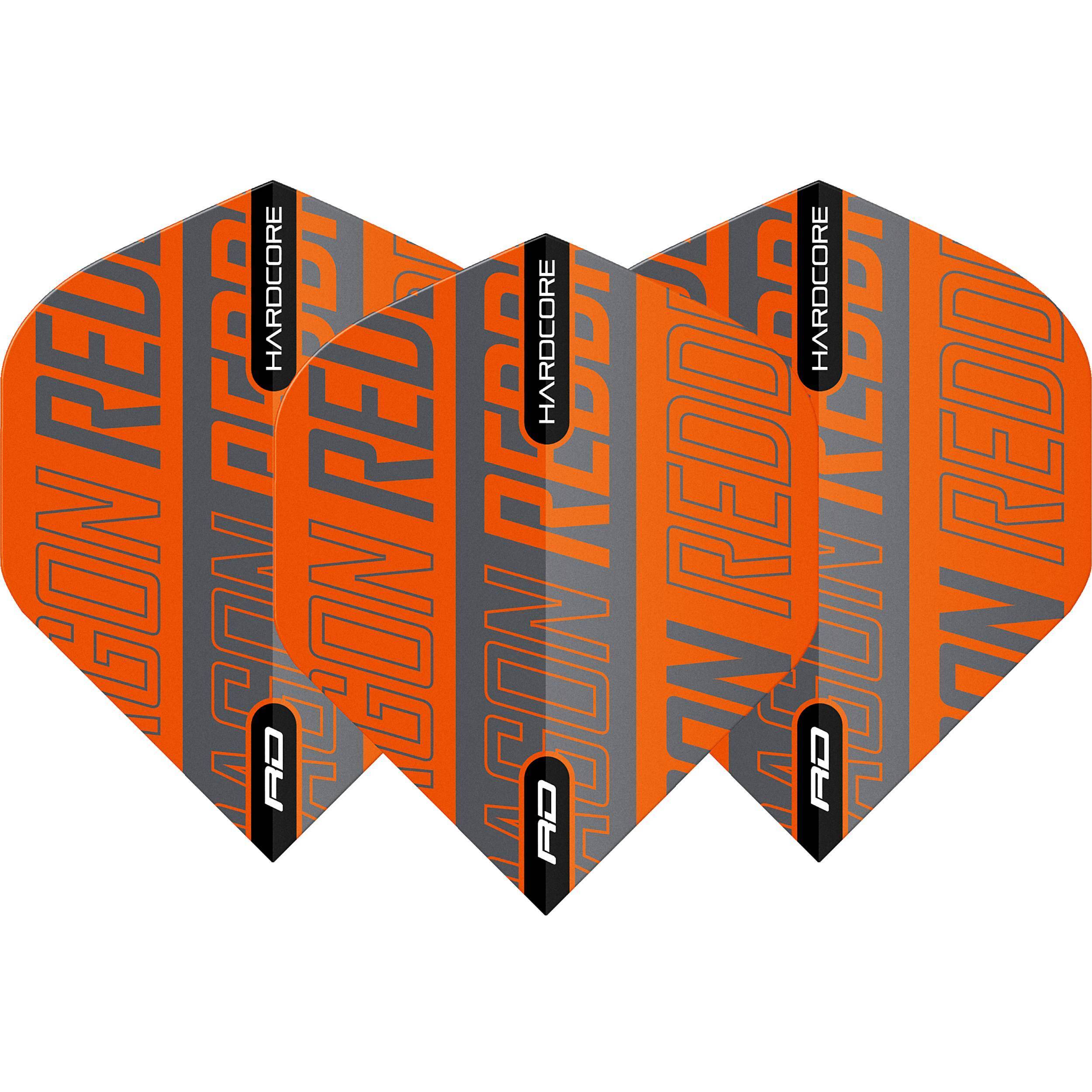 Red-Dragon-Hardcore-XT-Logo-Flight-Standard-Orange Red Dragon - Hardcore XT Logo Cut Flight - Standard