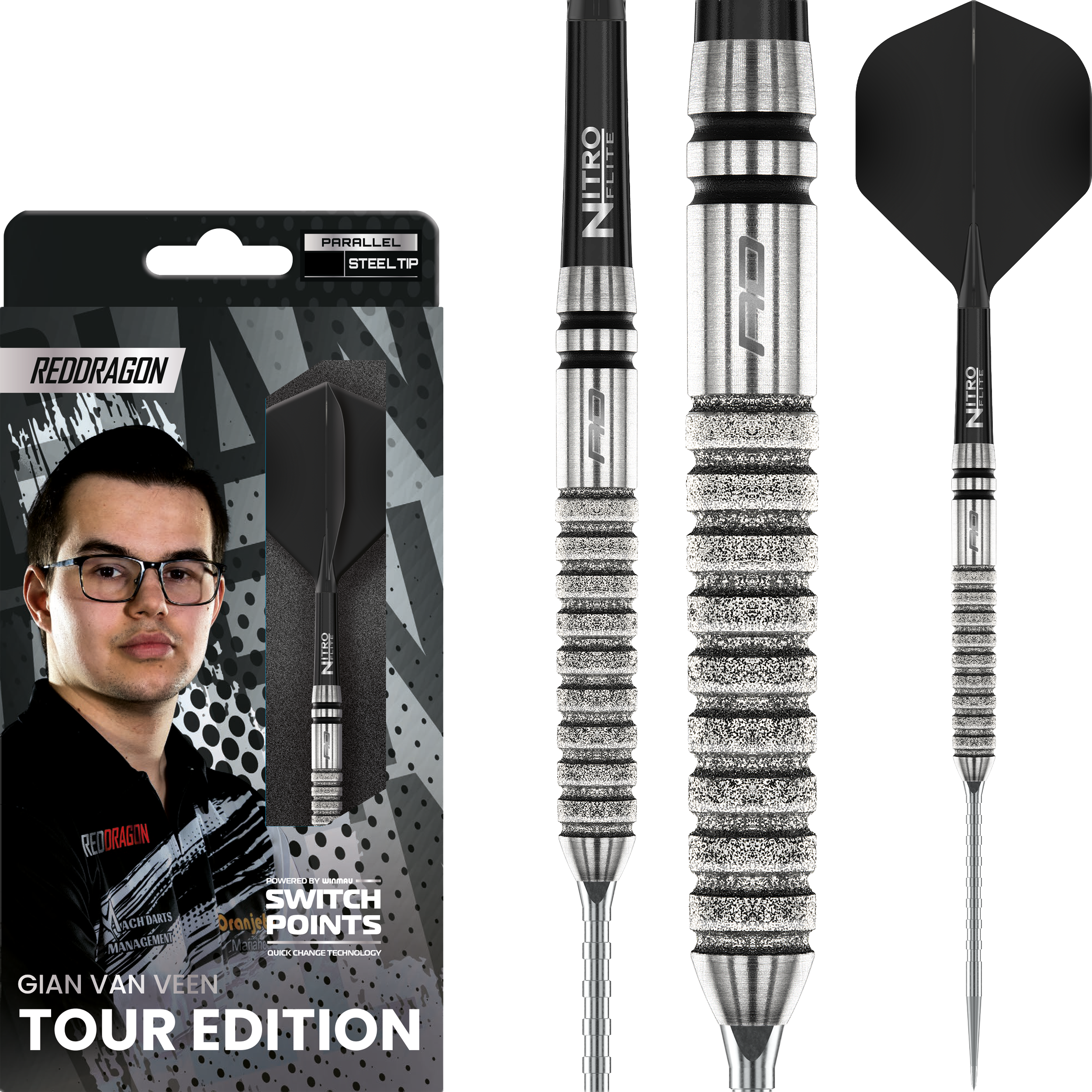 Red Dragon - Switch Point - Gian van Veen Tour Edition - Steeldart Red Dragon - Switch Point - Gian van Veen Tour Edition - Steeldart