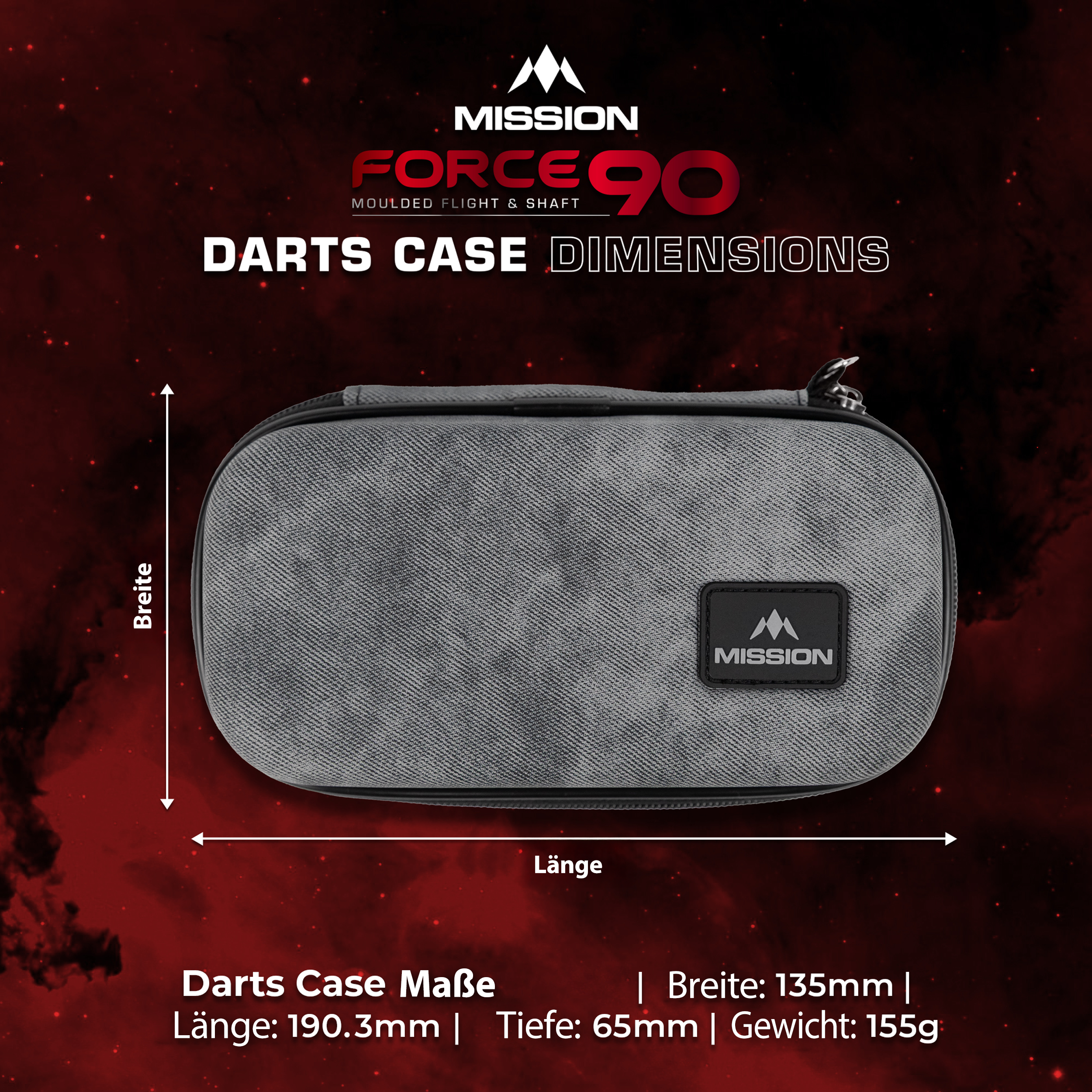 Mission - Force 90 Dart Case - Limited Edition - Slim Mission - Force 90 Dart Case - Limited Edition - Slim