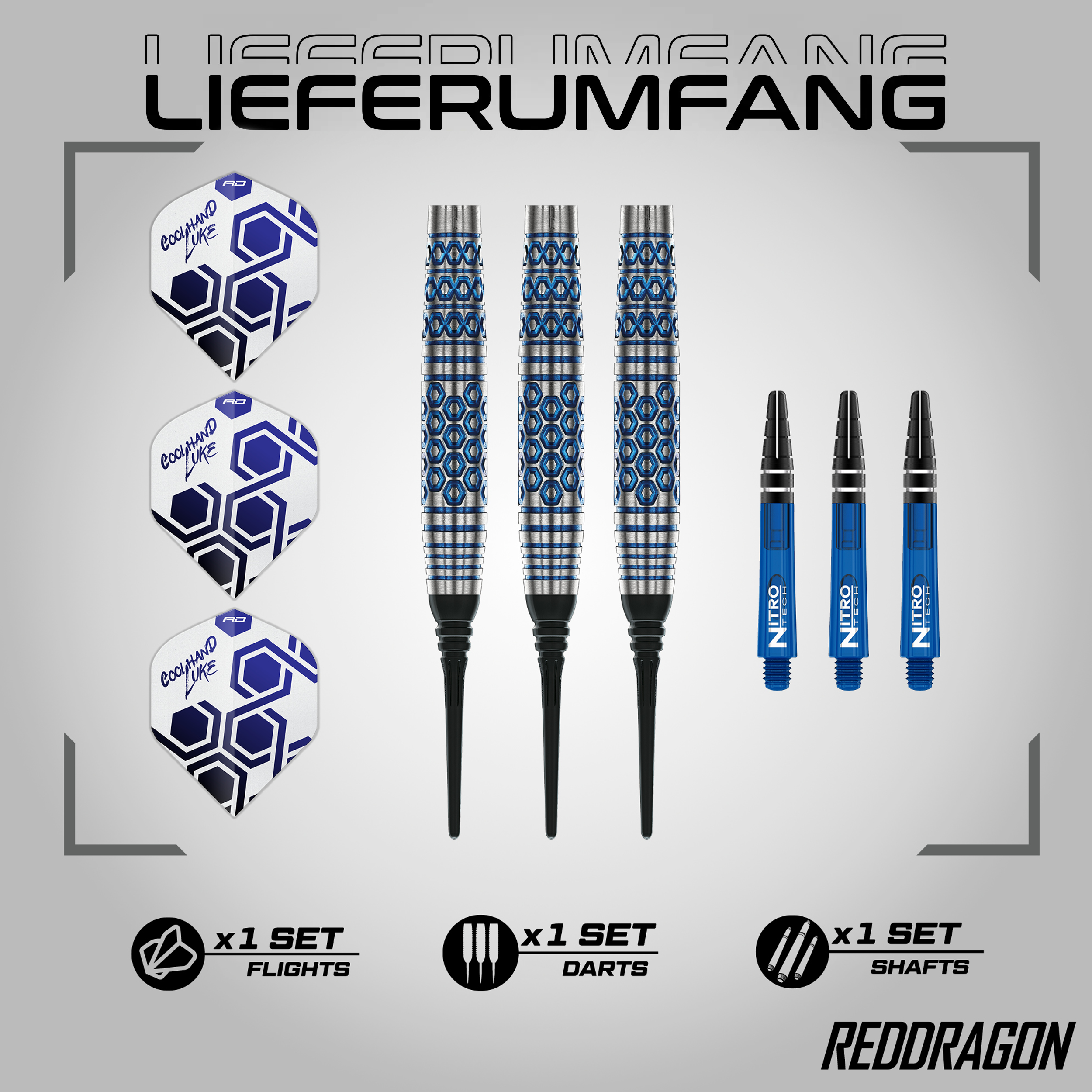 Red Dragon - Luke Humphries TX5 - Softdart Red Dragon - Luke Humphries TX5 - Softdart
