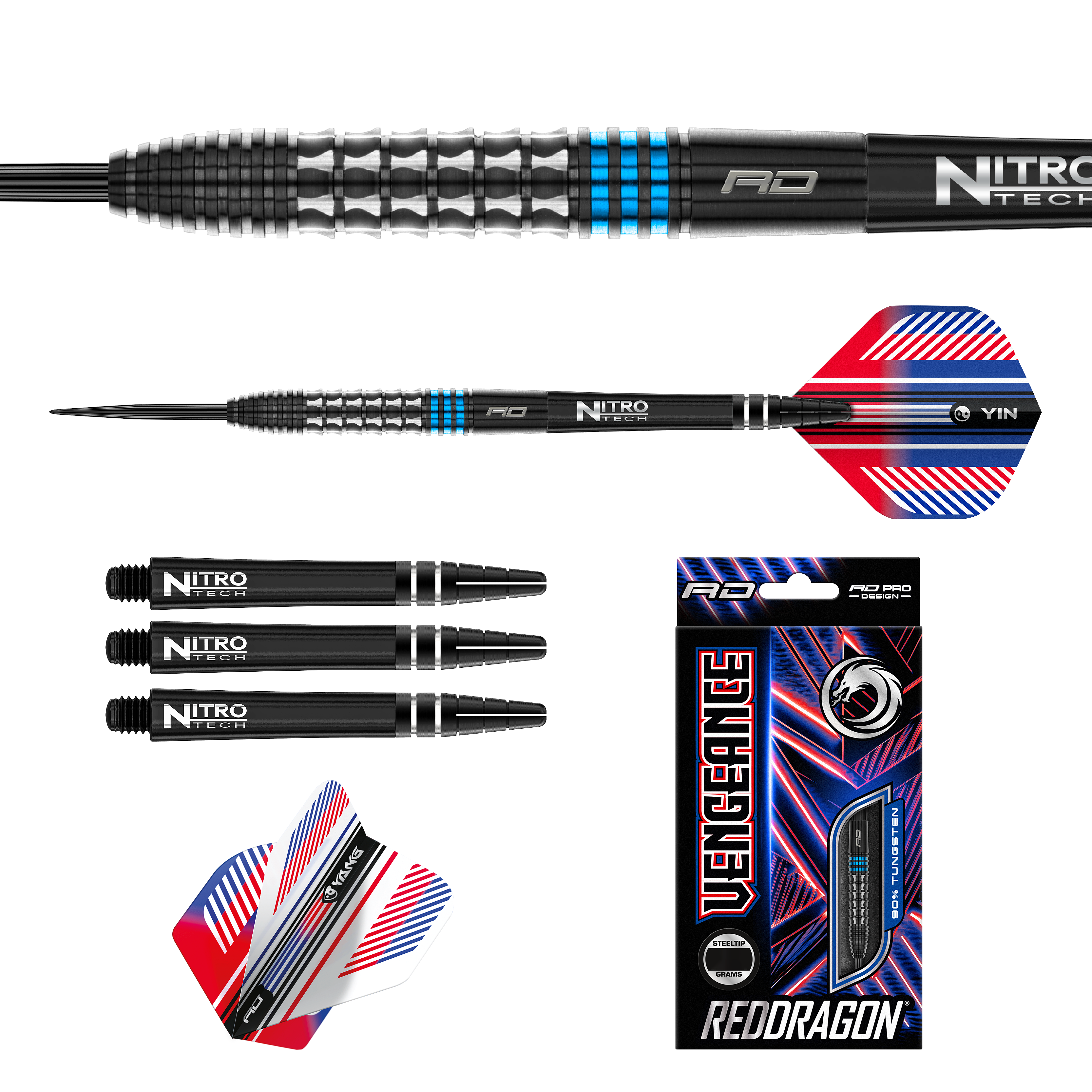 Red Dragon - Vengeance Blue - Steeldart Red Dragon - Vengeance Blue - Steeldart