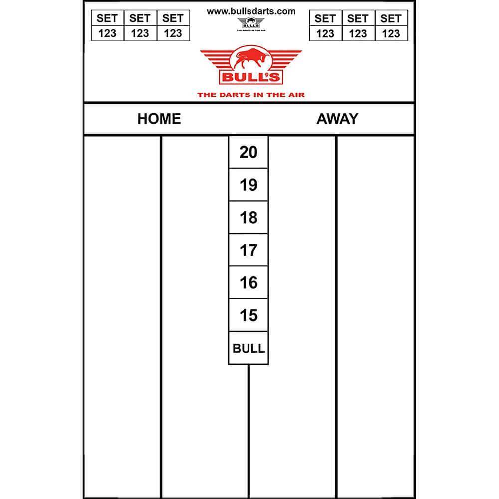 Bull-s-NL-Darttel-Flex-45x30-Cricket Bull's NL - Flexibles Scoreboard - 45x30