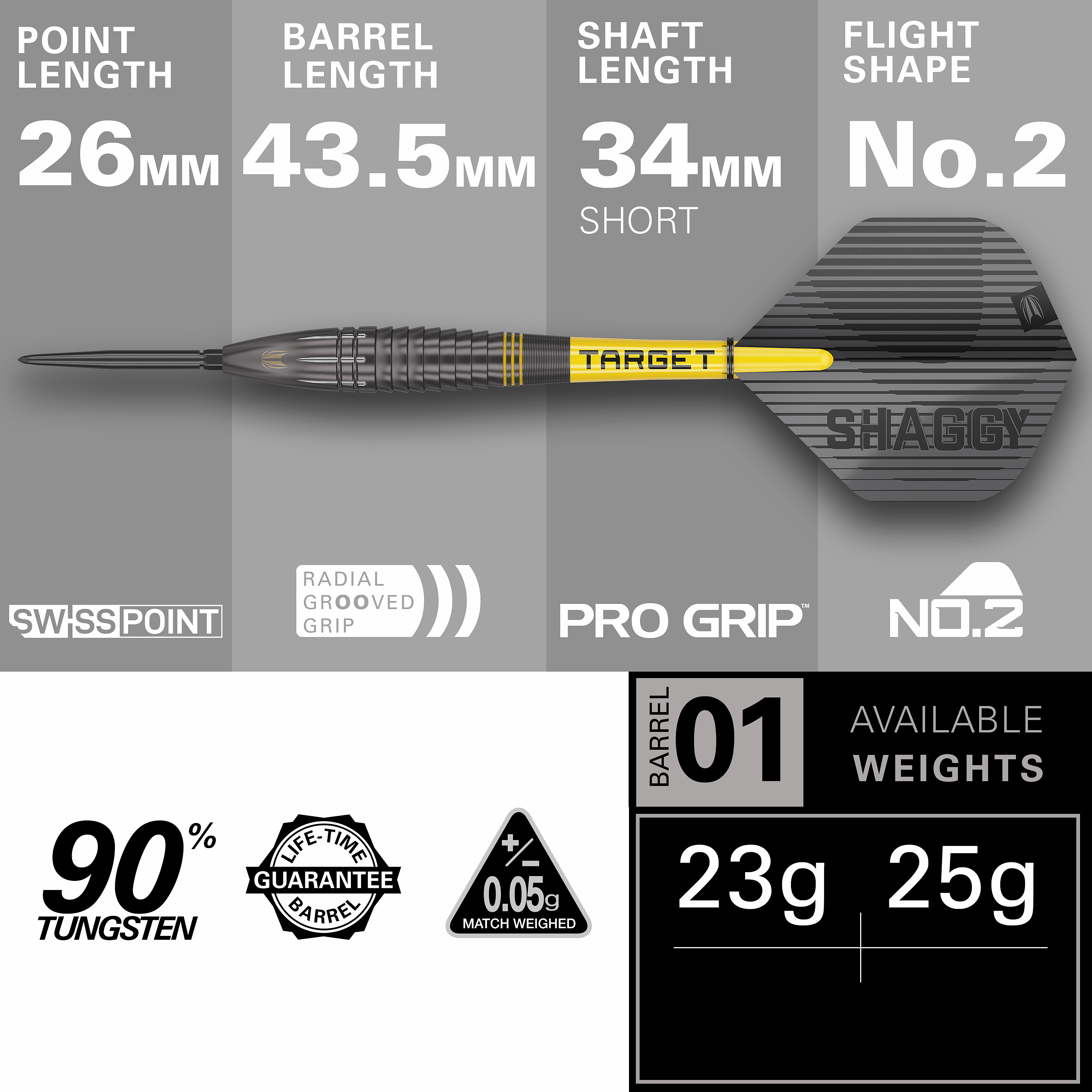 Target - Swiss Point - Scott Williams Black - Steeldart Target - Swiss Point - Scott Williams Black - Steeldart
