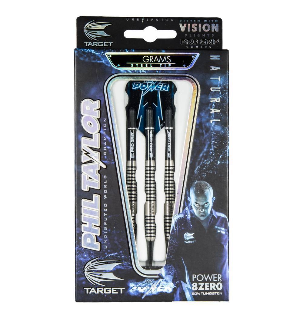 POWER-8ZERO-STEEL-TIP-PACKAGING Target - Phil Taylor Power 8zero - Steeldart