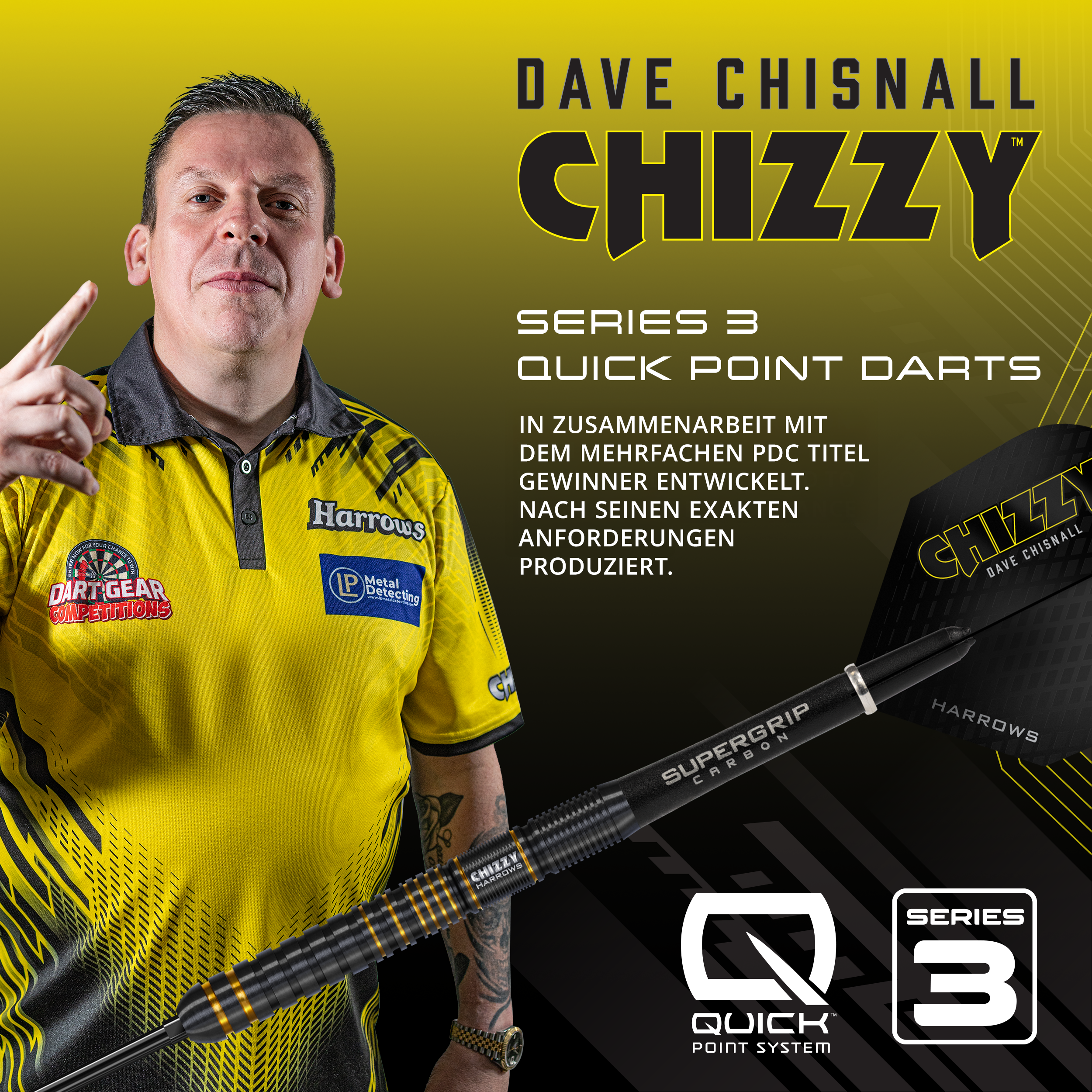 Harrows - Quick Point - Dave Chisnall GEN 3 - Steeldart Harrows - Quick Point - Dave Chisnall GEN 3 - Steeldart
