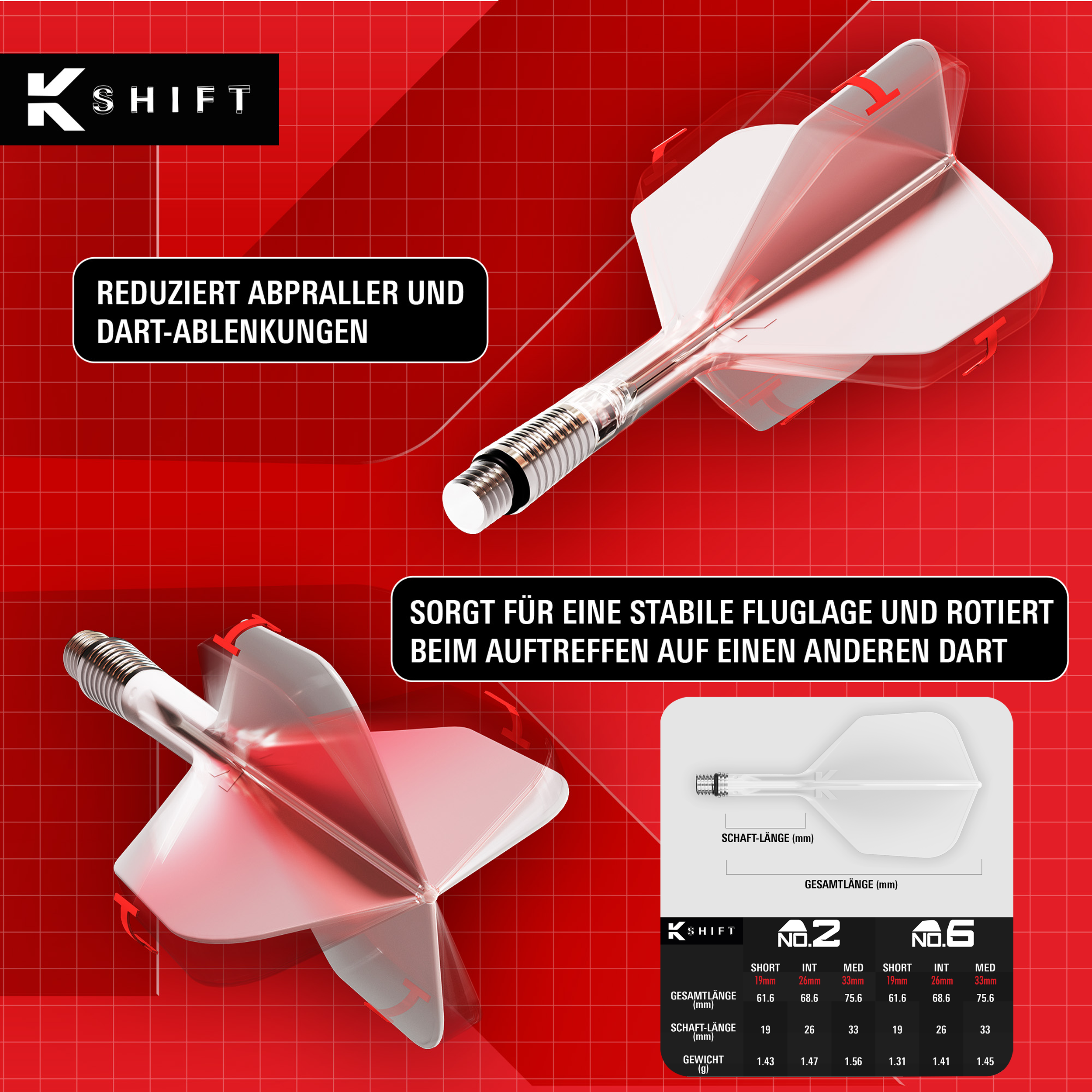 Target - K-Shift Flightsystem Weiß - No6 Target - K-Shift Flightsystem Weiß - No6