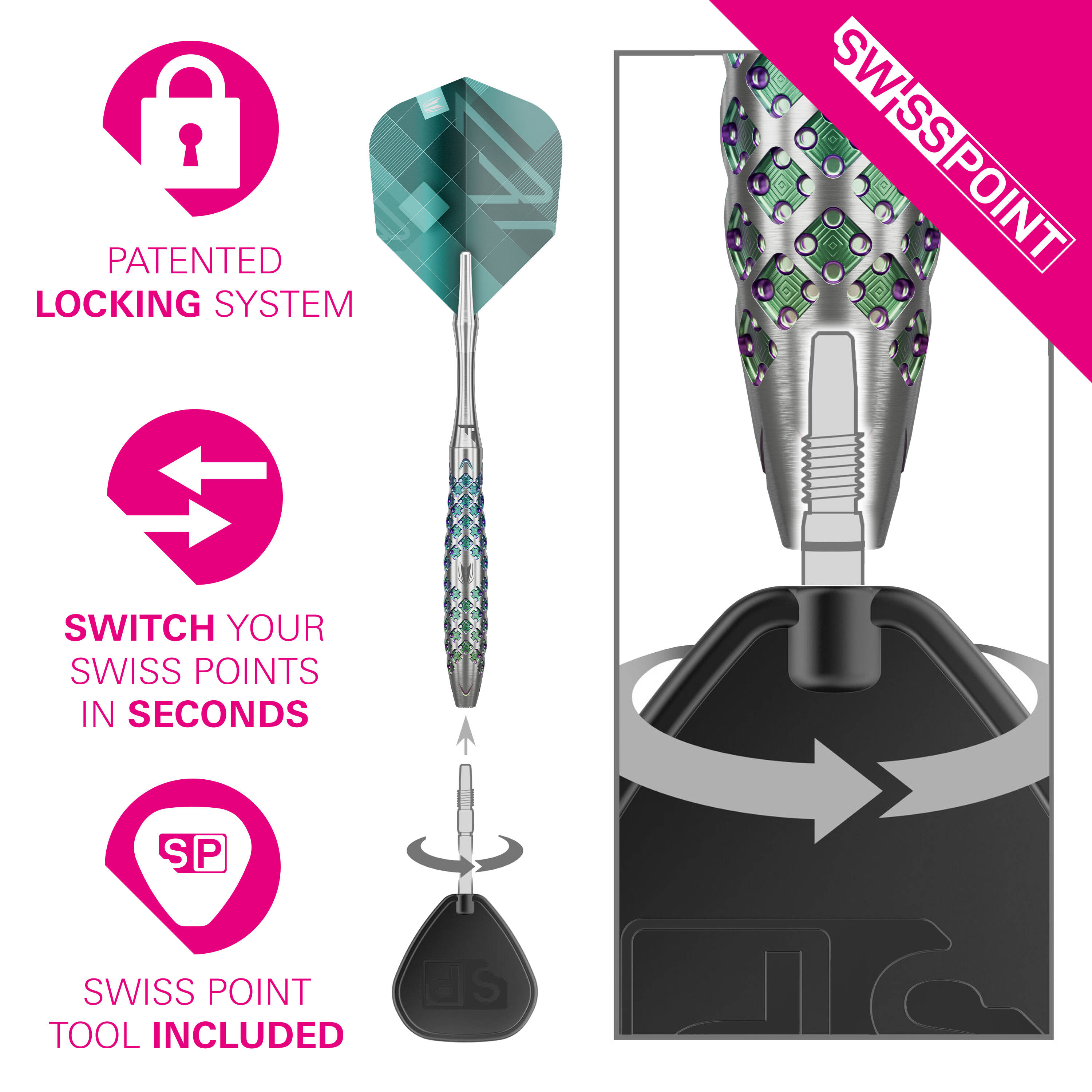 Target - Swiss Point - Rove 02 - Steeldart Target - Swiss Point - Rove 02 - Steeldart