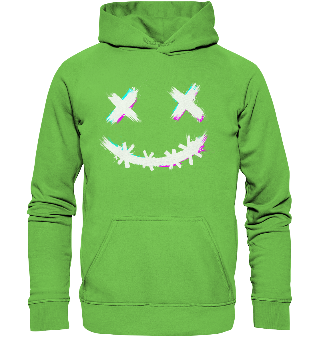 DartSturm - Scary Smile - Weiß - Basic Unisex Hoodie