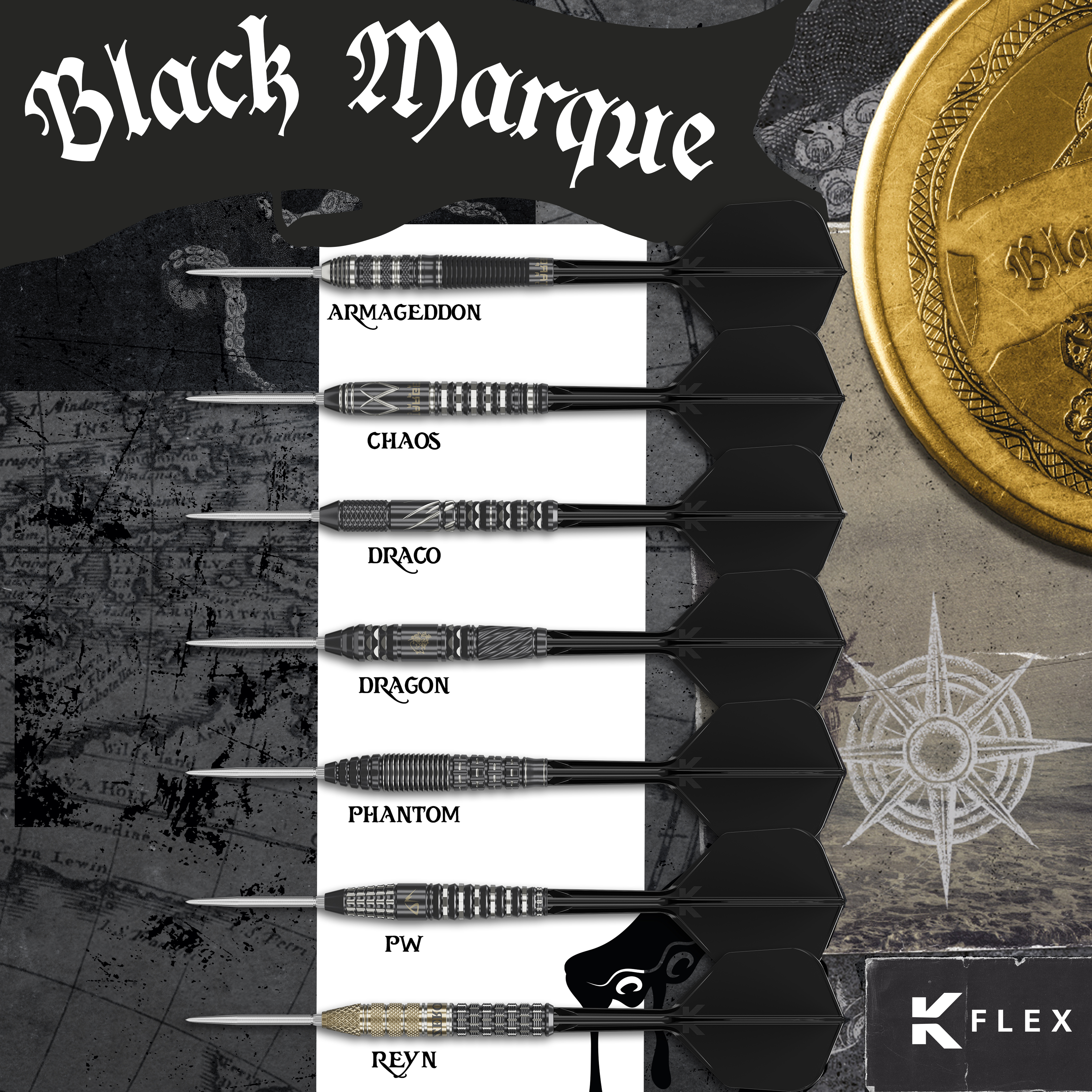 Target Japan - Swiss Point - Black Marque Chaos - Steeldart