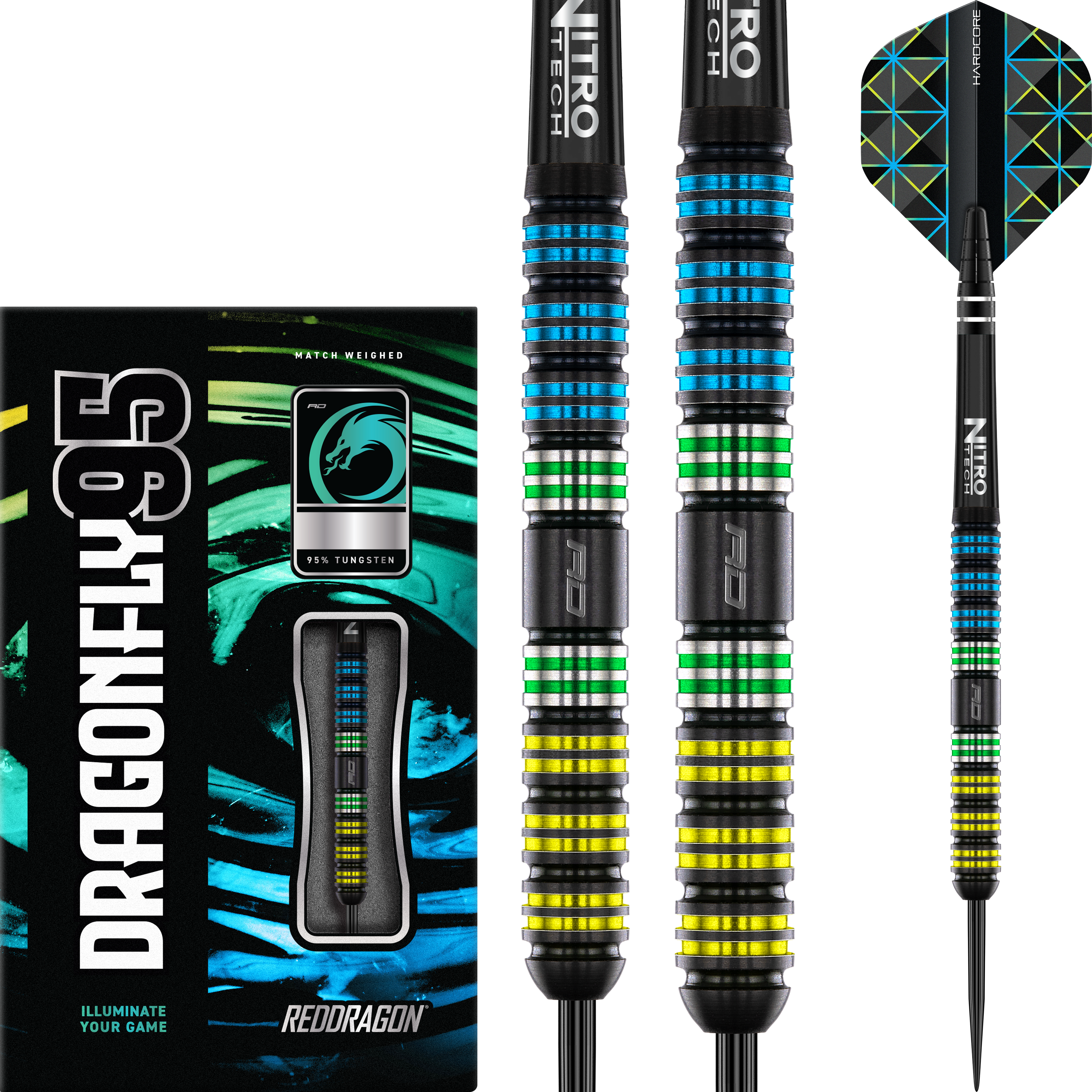 Red Dragon - Dragonfly Black 95 Parallel - Steeldart Red Dragon - Dragonfly Black 95 Parallel - Steeldart