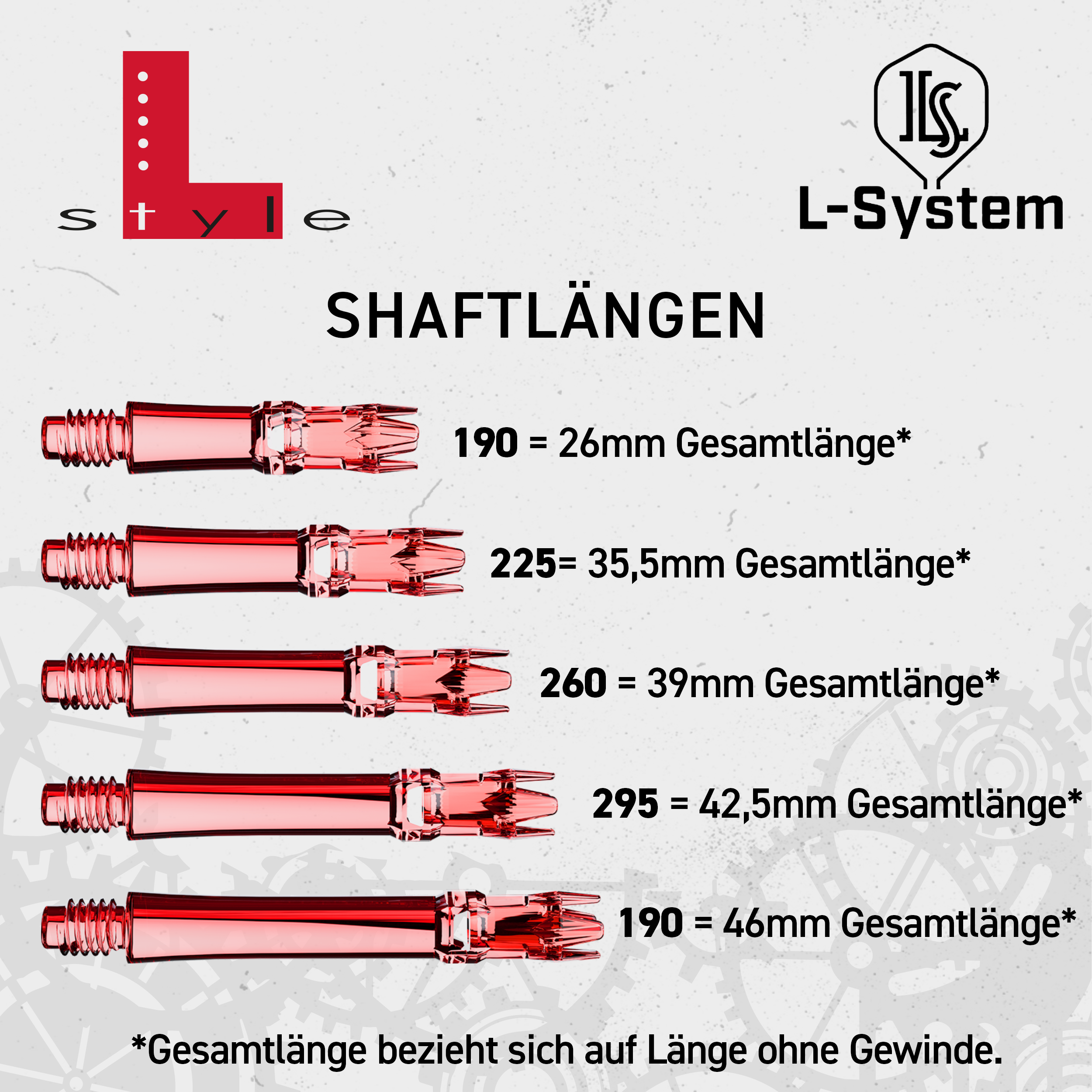 L-Style - L-System Shaft - Clear Red L-Style - L-System Shaft - Clear Red