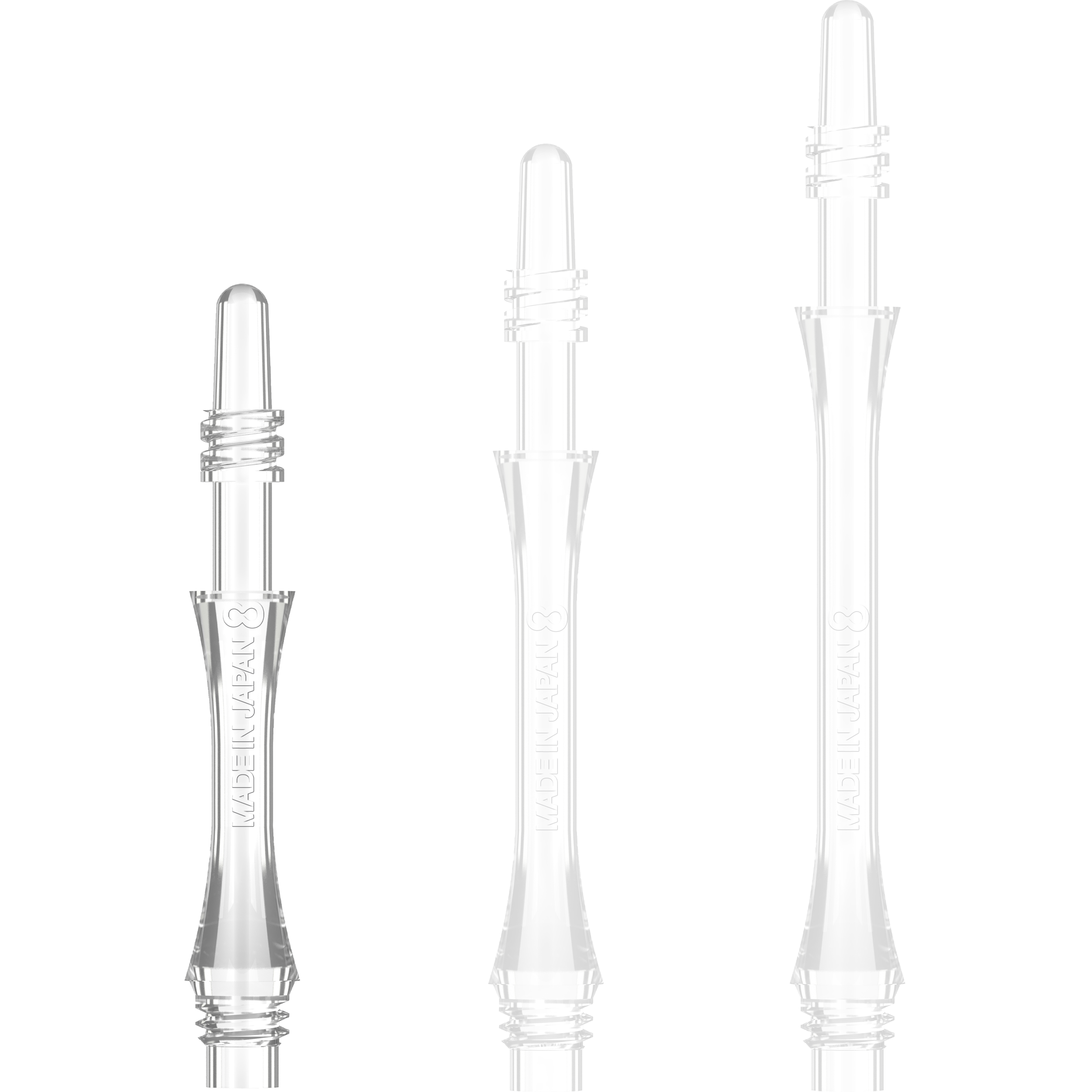 8 Flight - Slim Spin Shaft - Transparent 8 Flight - Slim Spin Shaft - Transparent