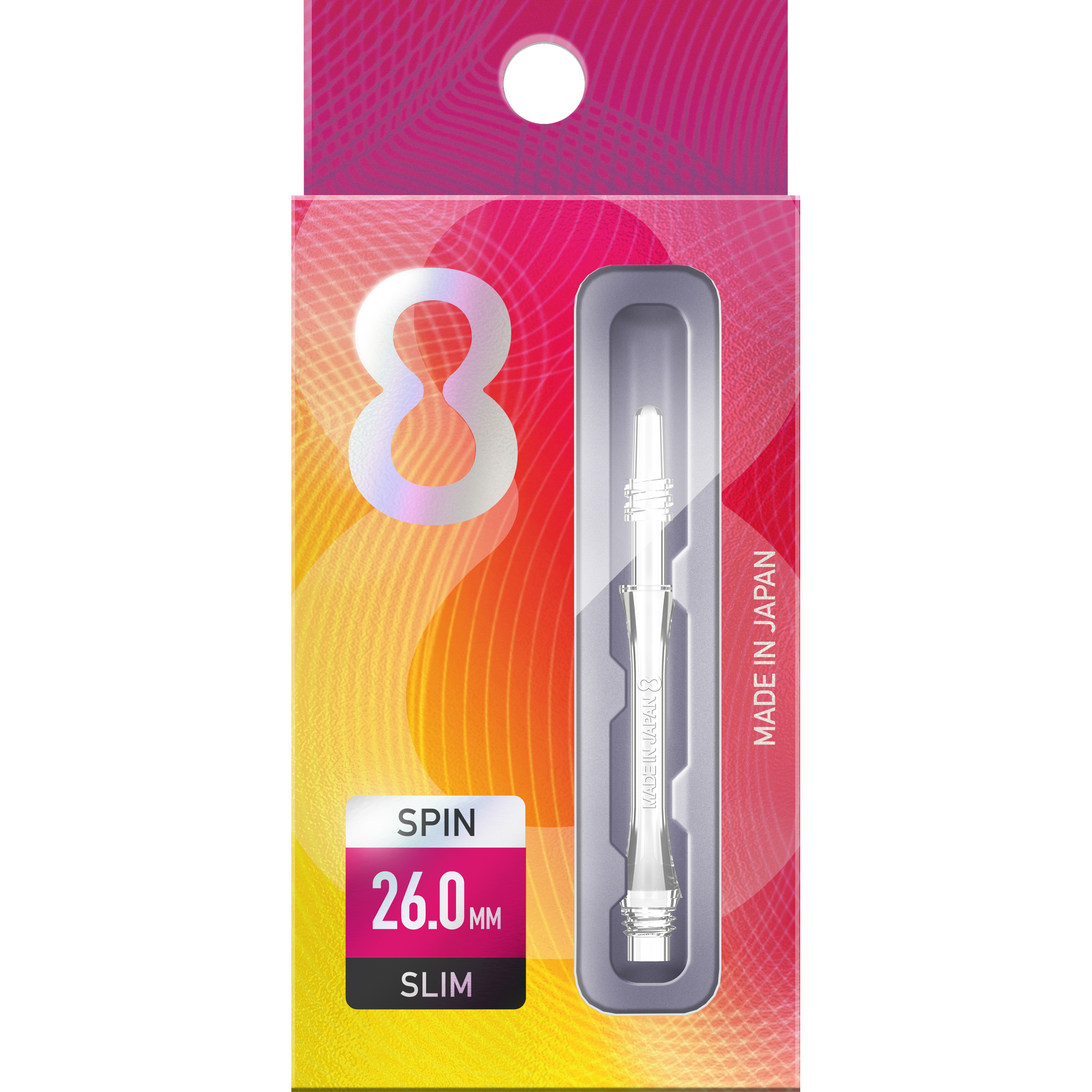 8 Flight - Slim Spin Shaft - Transparent 8 Flight - Slim Spin Shaft - Transparent