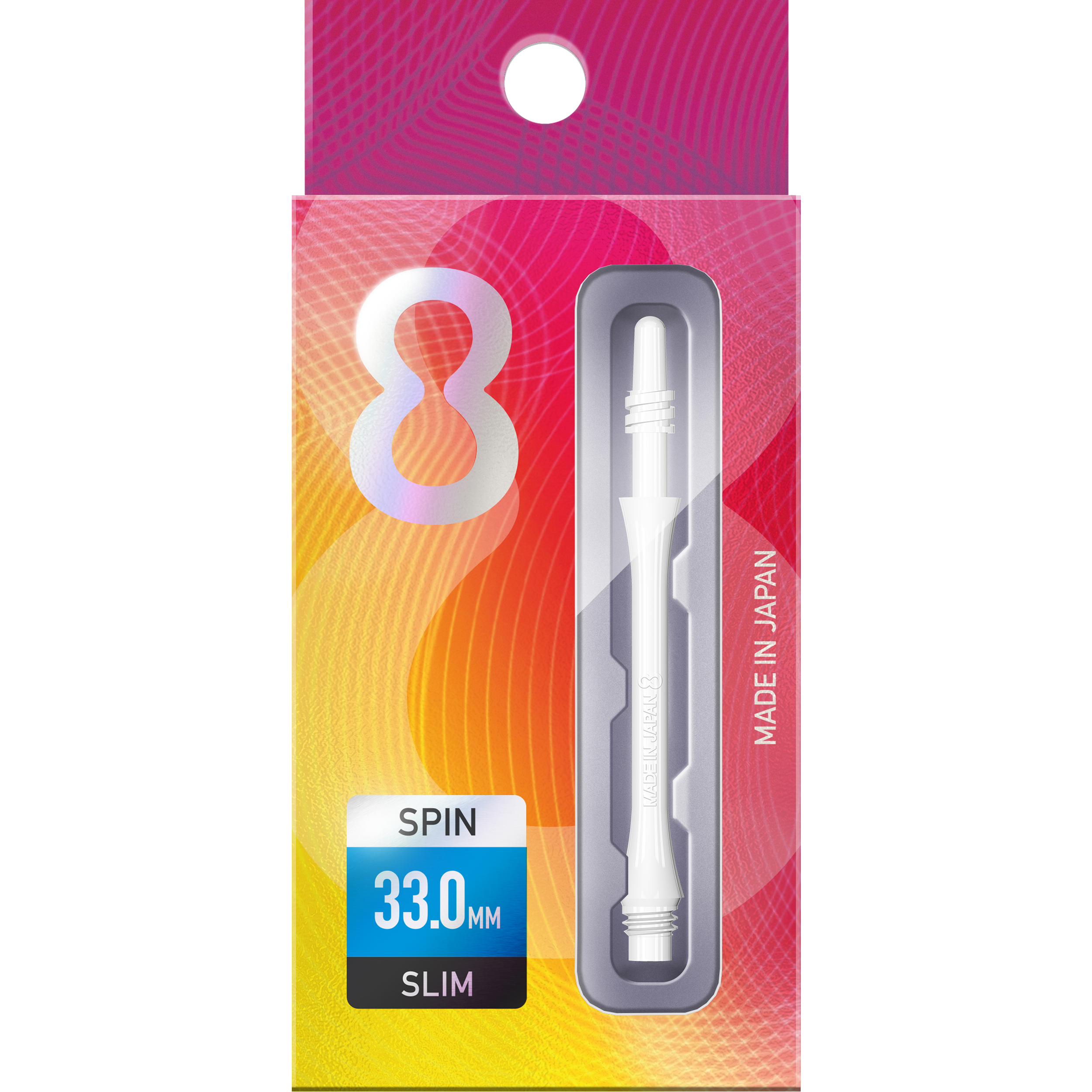 8 Flight - Slim Spin Shaft - Weiß 8 Flight - Slim Spin Shaft - Weiß