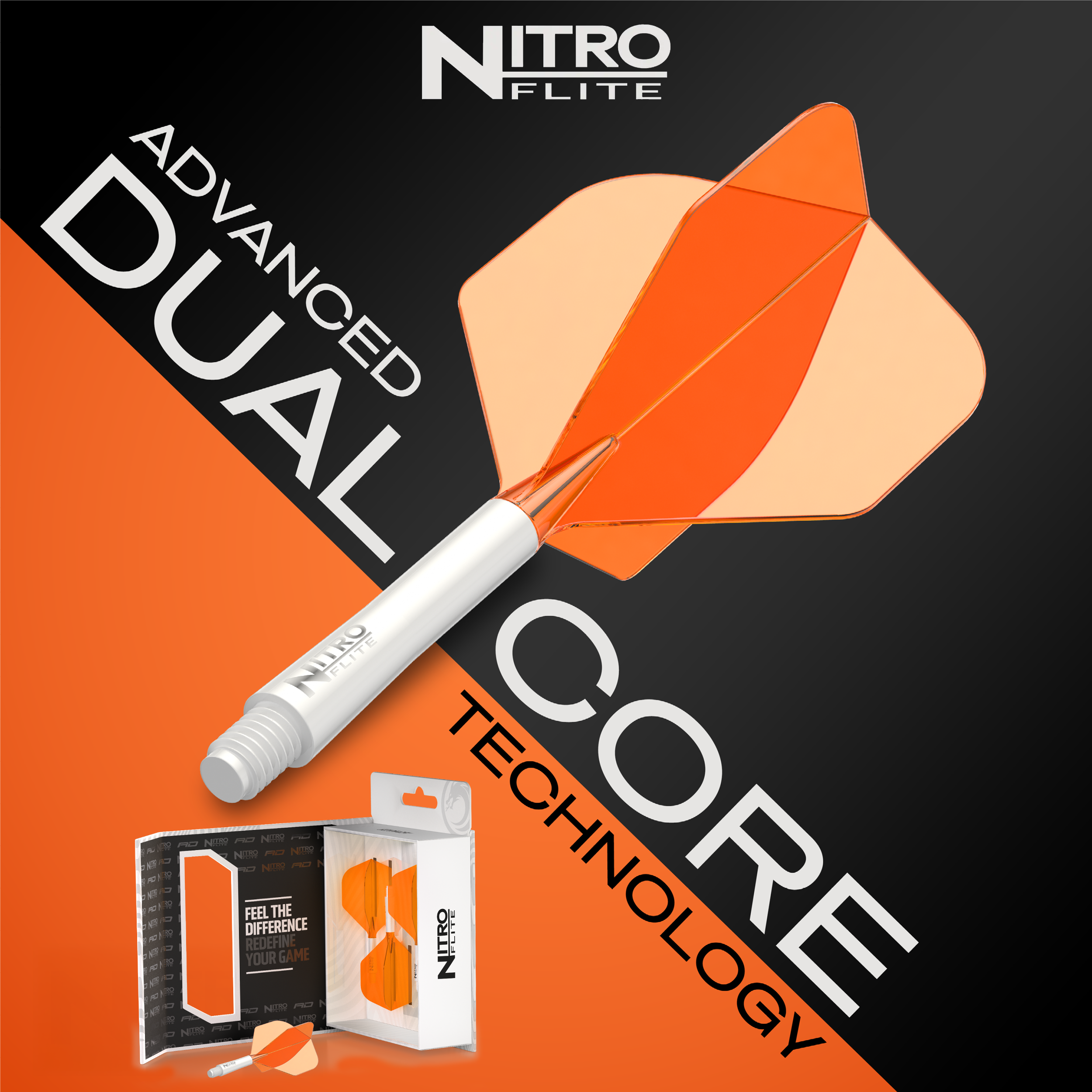 Red Dragon - Nitro Flite Flight Weiß - Orange Red Dragon - Nitro Flite Flight Weiß - Orange