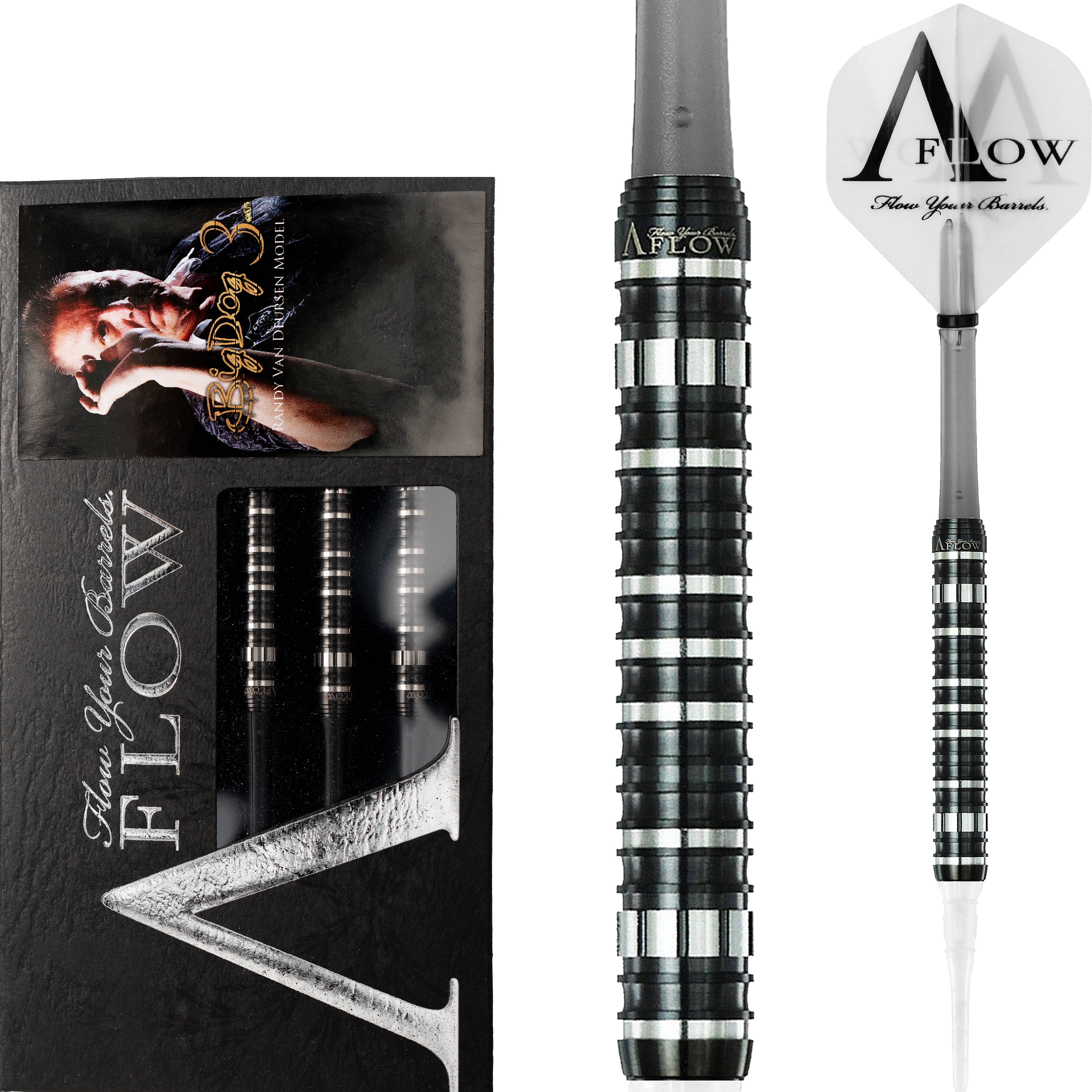 Dynasty-A-Flow-Black-Line-Randy-van-Deursen-Model-Big-Dog-3-Softdart-Collage Dynasty - A-Flow Black Line - Randy van Deursen 3 - Softdart