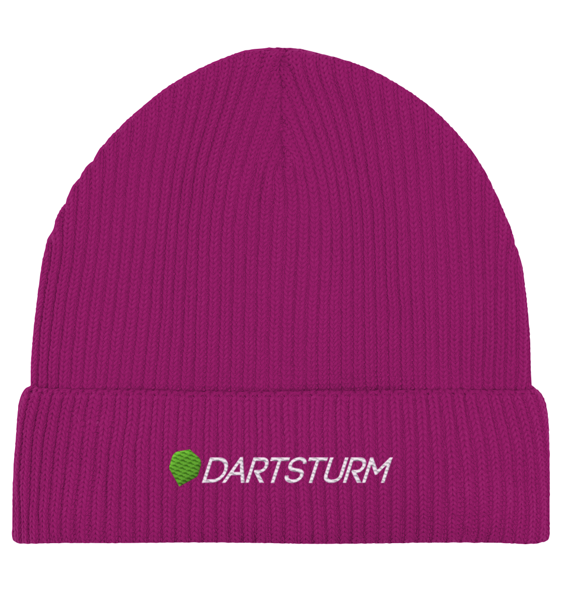 DartSturm - Logo Weiß Fisherman Beanie