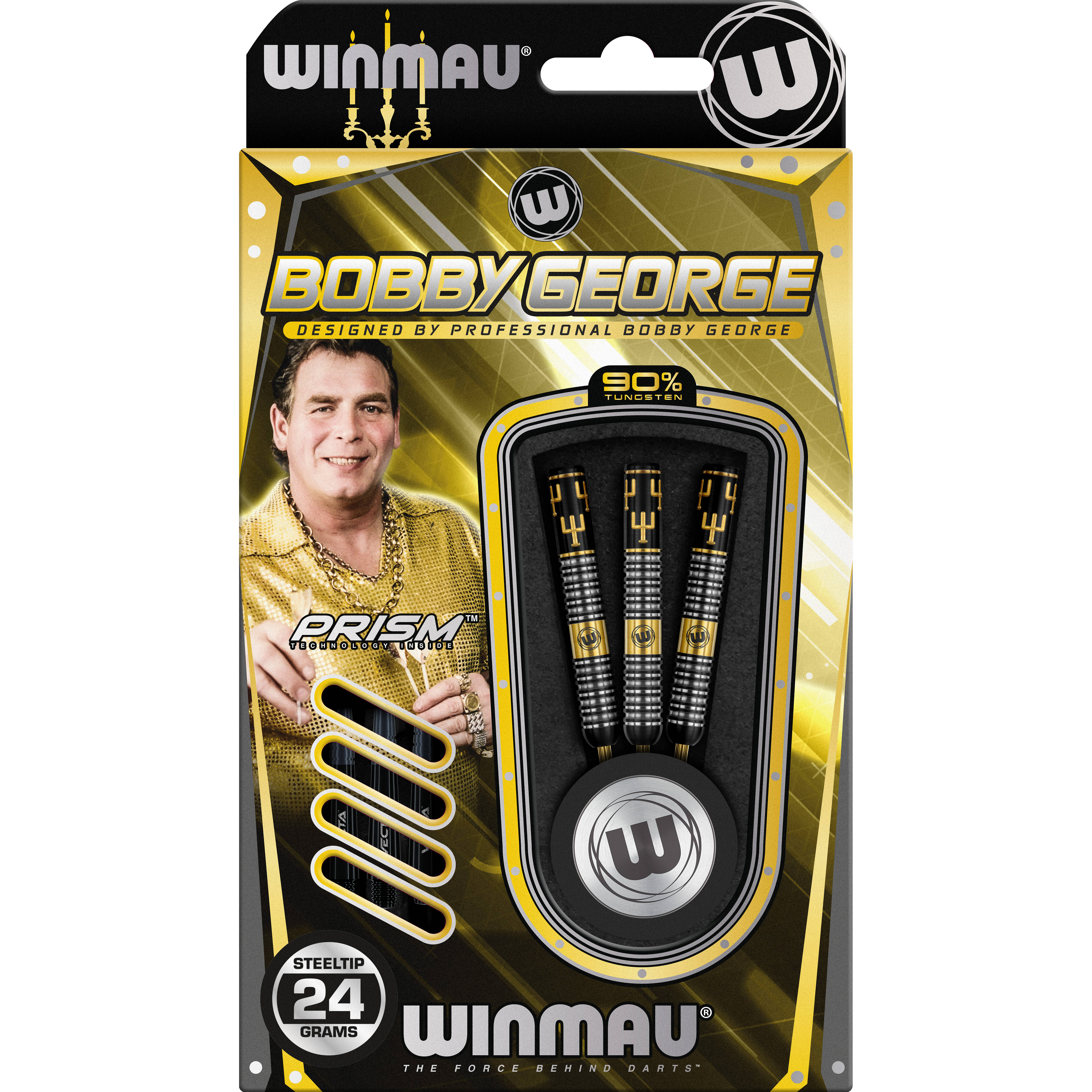 Winmau-Bobby-George-Steeldart-Verpackung Winmau - Bobby George - Steeldart