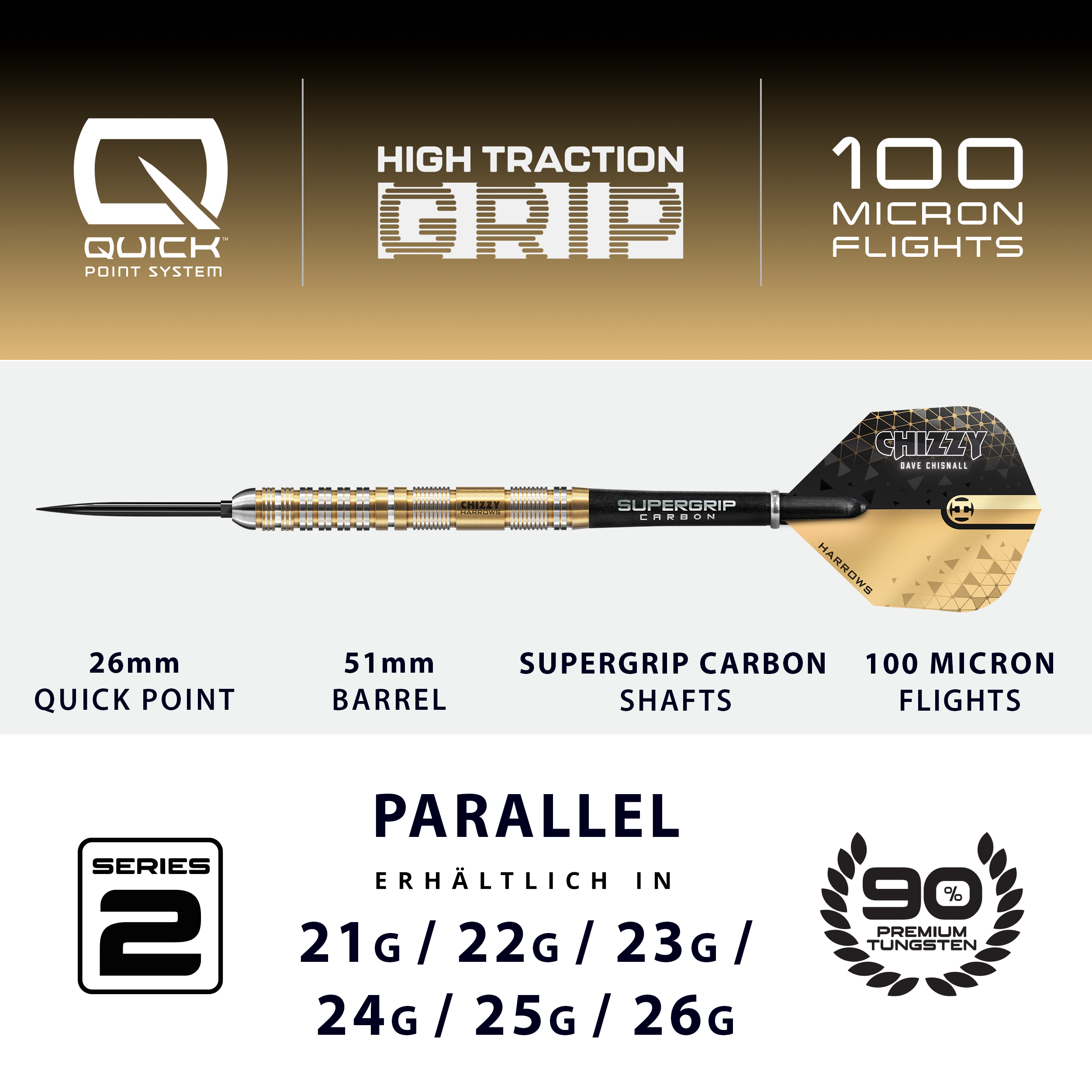 Harrows - Quick Point - Dave Chisnall GEN 2 - Steeldart Harrows - Quick Point - Dave Chisnall GEN 2 - Steeldart