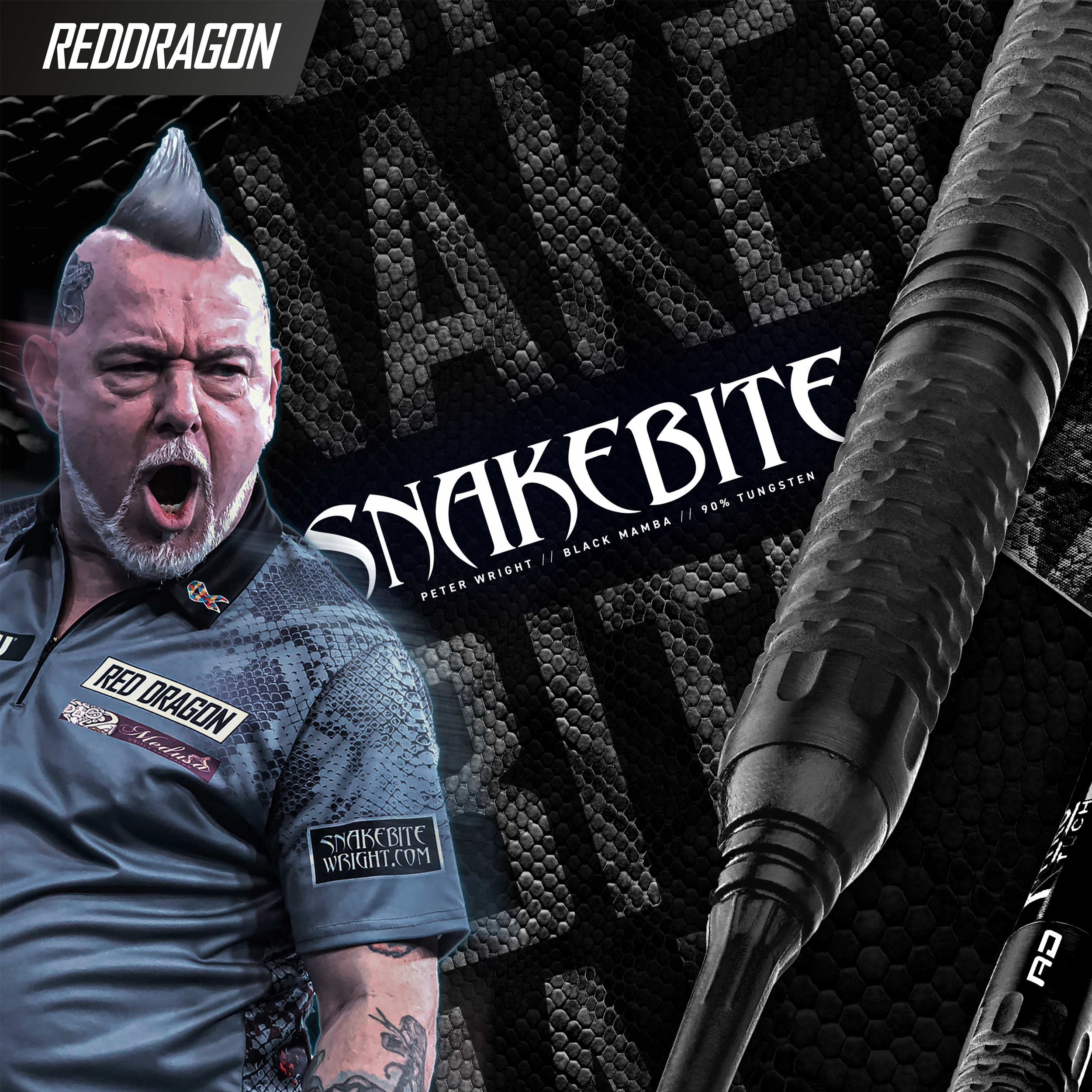 Red Dragon - Peter Wright - Black Mamba - Softdart Red Dragon - Peter Wright - Black Mamba - Softdart