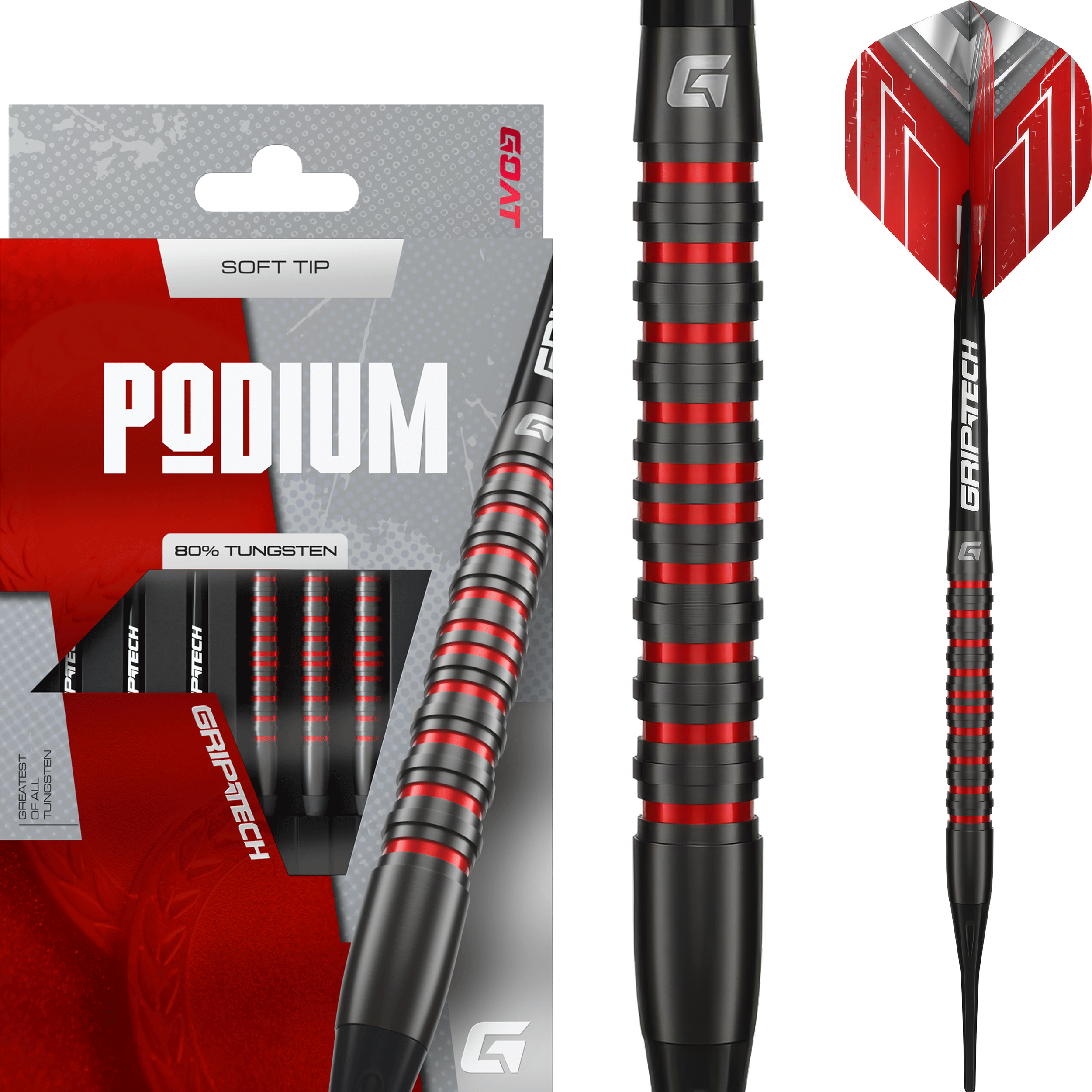 GOAT - Podium Black Red 80% - Softdart