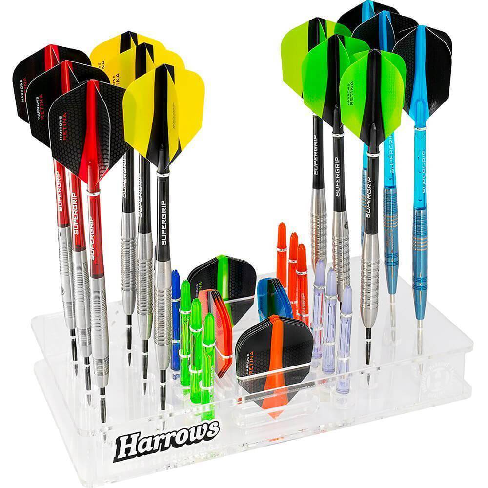 Harrows-Acryl-Dartstation-befullt Harrows - Acryl Dartstation - 12-Fach
