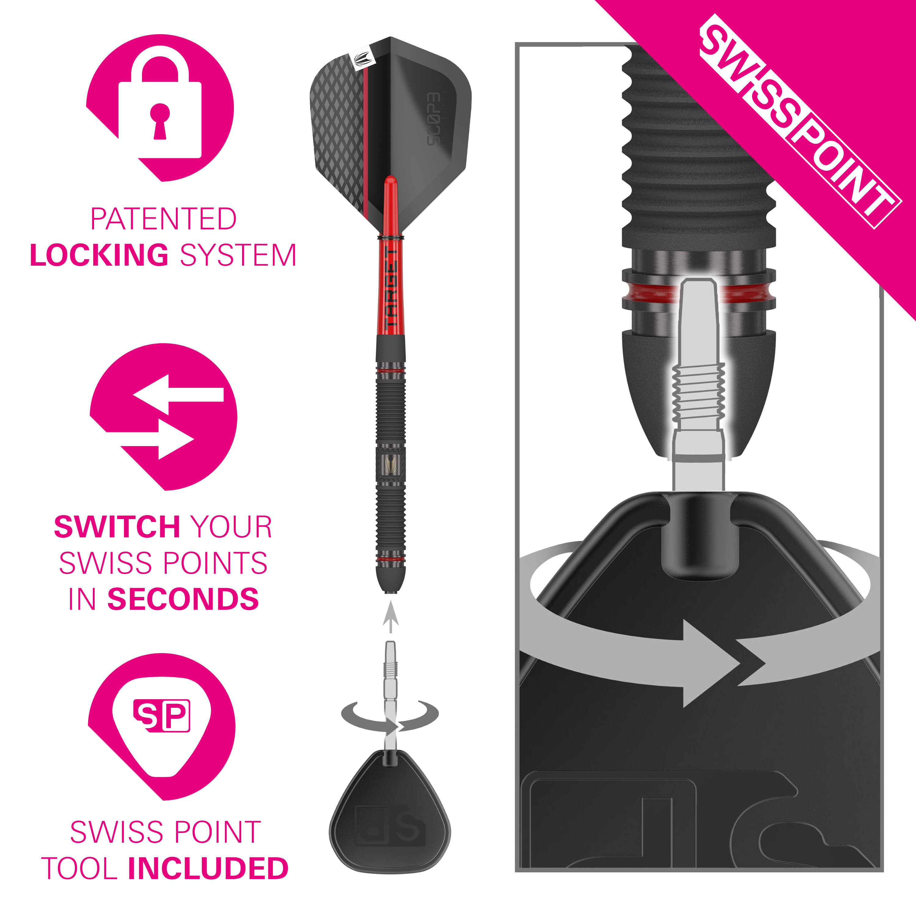 Target - Swiss Point - Scope 01 - Steeldart Target - Swiss Point - Scope 01 - Steeldart