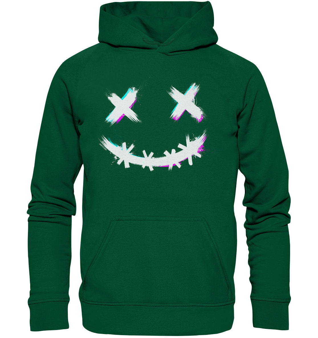 DartSturm - Scary Smile - Weiß - Basic Unisex Hoodie