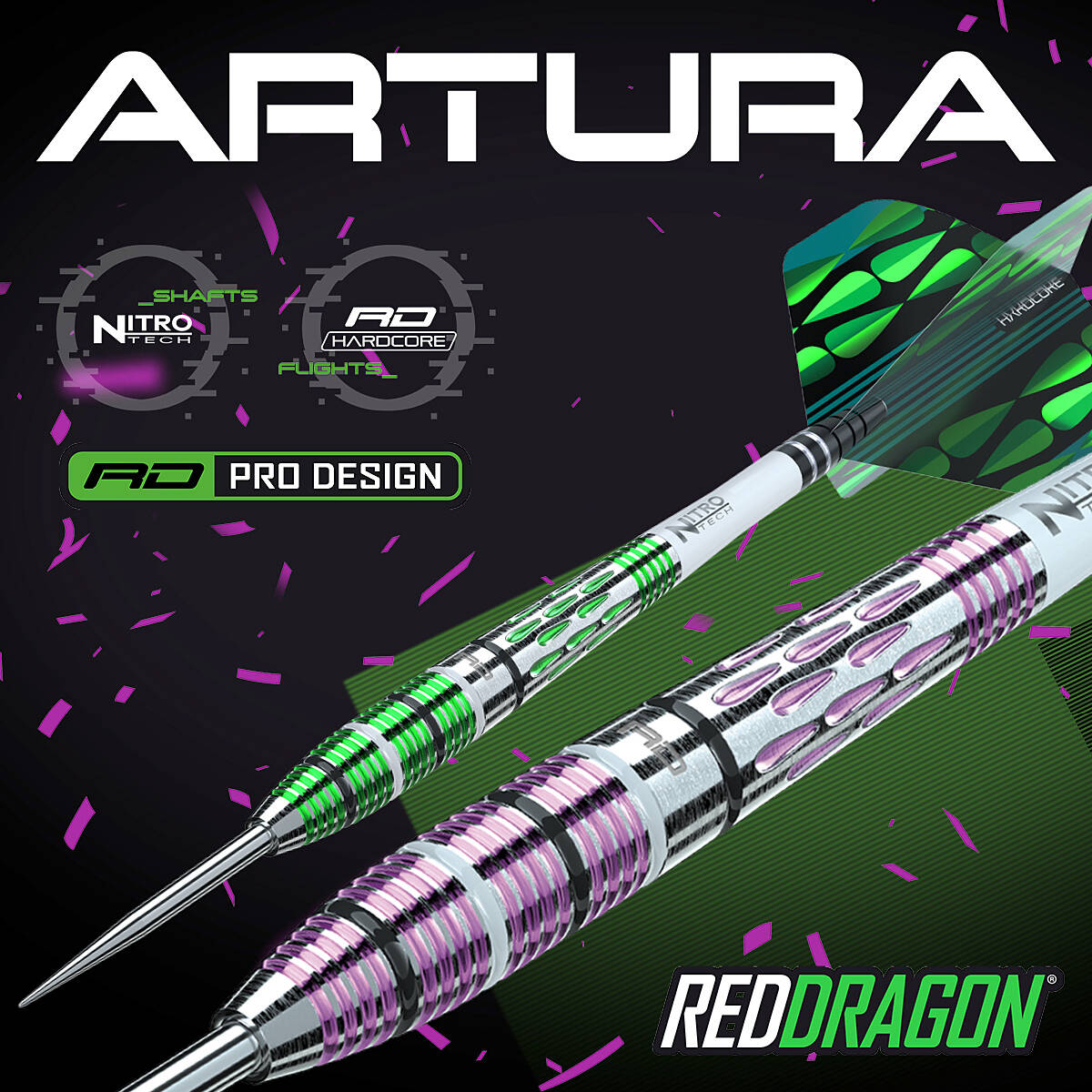 Red-Dragon-Artura-Green-Steeldart-Banner Red Dragon - Artura Green - Steeldart