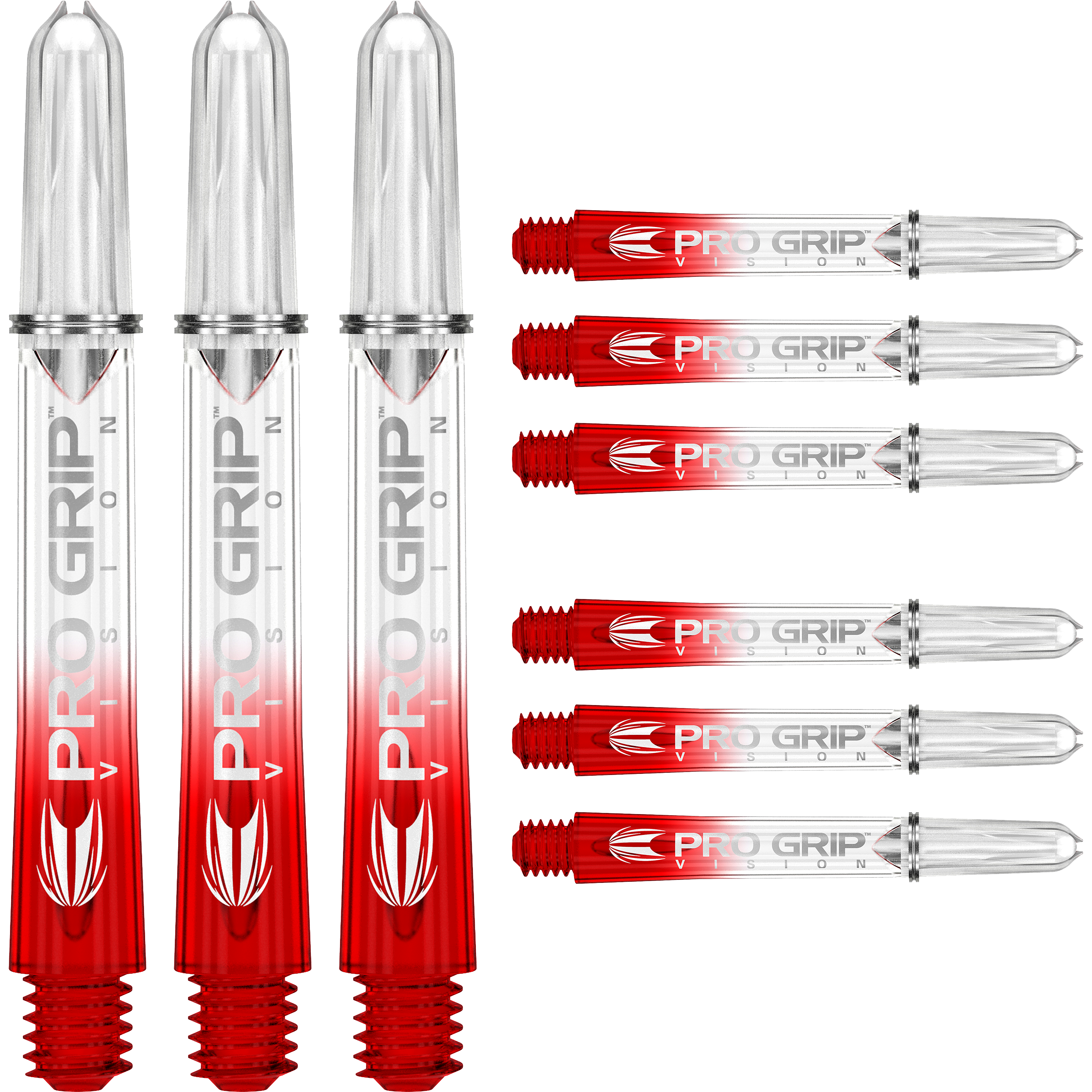Target - Pro Grip Vision Shaft 3er Set - Rot Target - Pro Grip Vision Shaft 3er Set - Rot