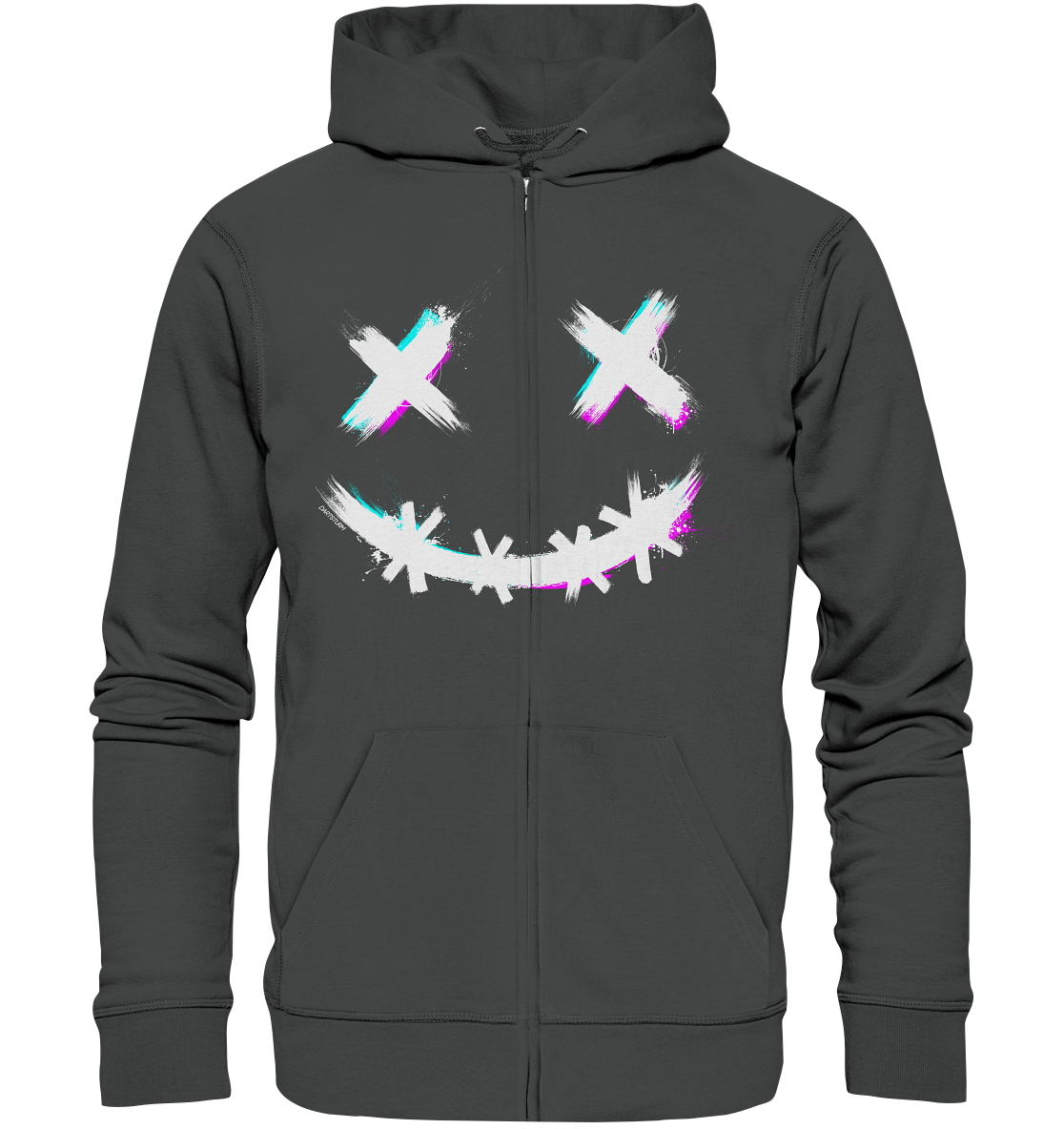 DartSturm - Scary Smile - Weiß - Organic Zipper DartSturm - Scary Smile - Weiß - Organic Zipper