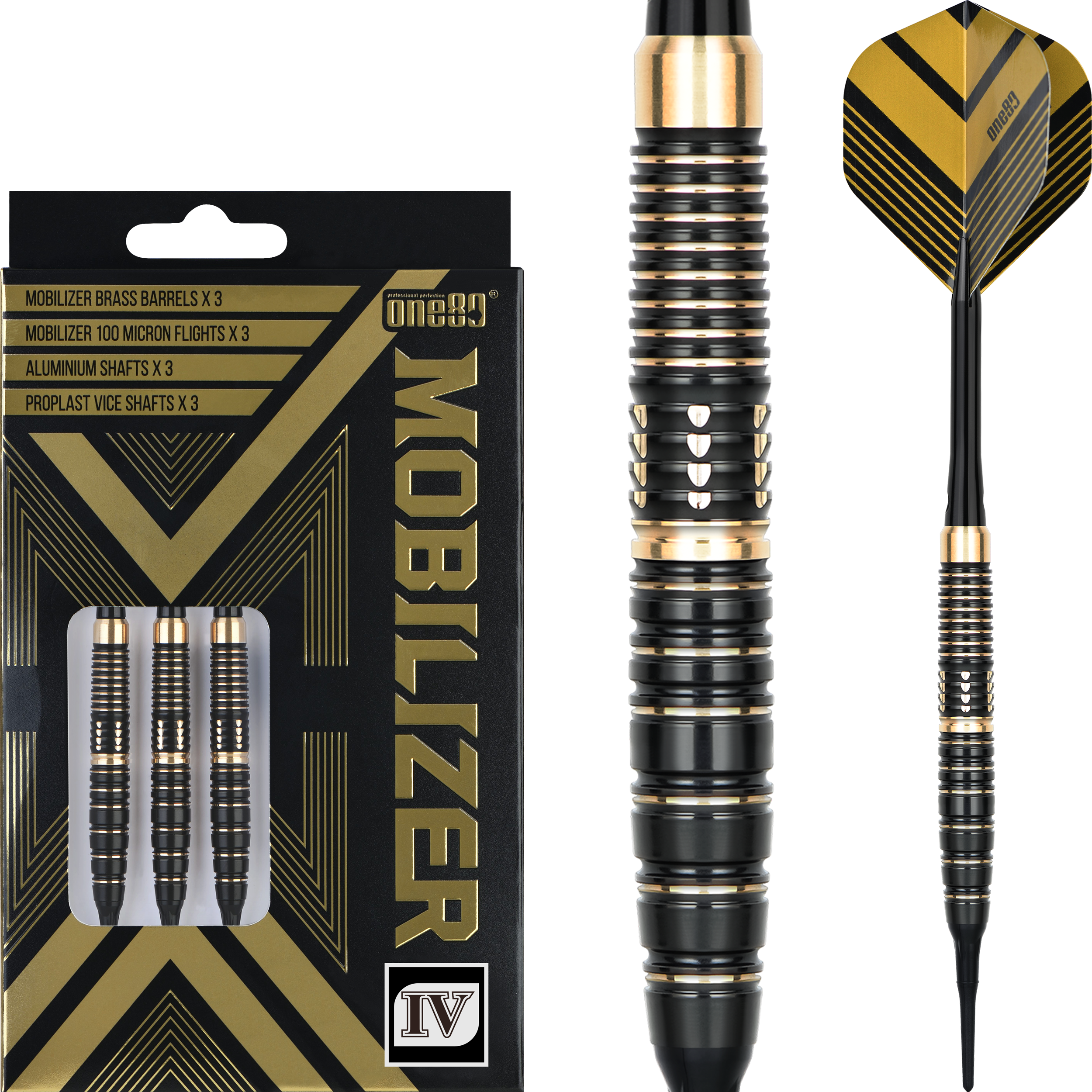One80 - Mobilizer 04 Brass - Softdart One80 - Mobilizer 04 Brass - Softdart