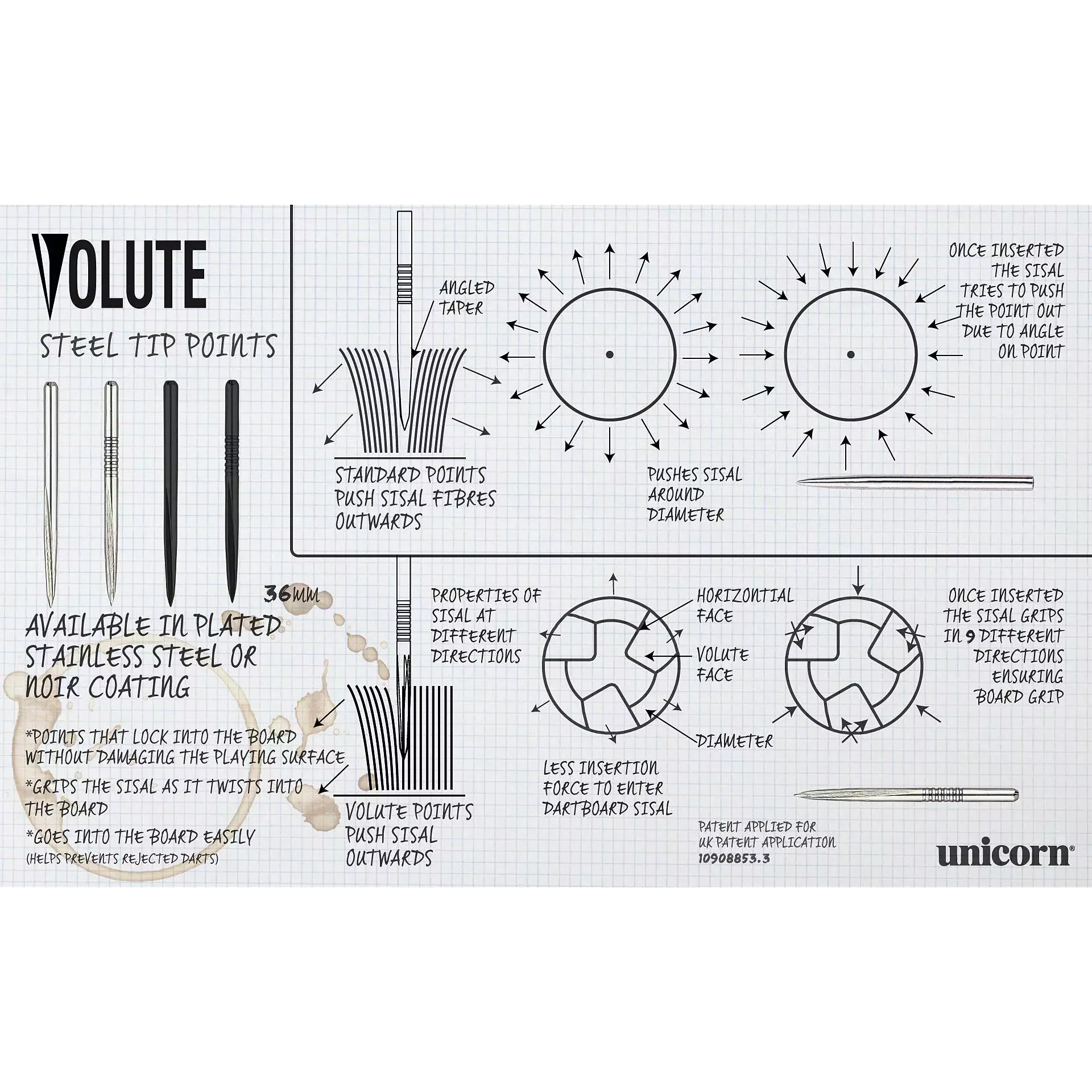 Unicorn - Volute Smooth Point - Silber Unicorn - Volute Smooth Point - Silber