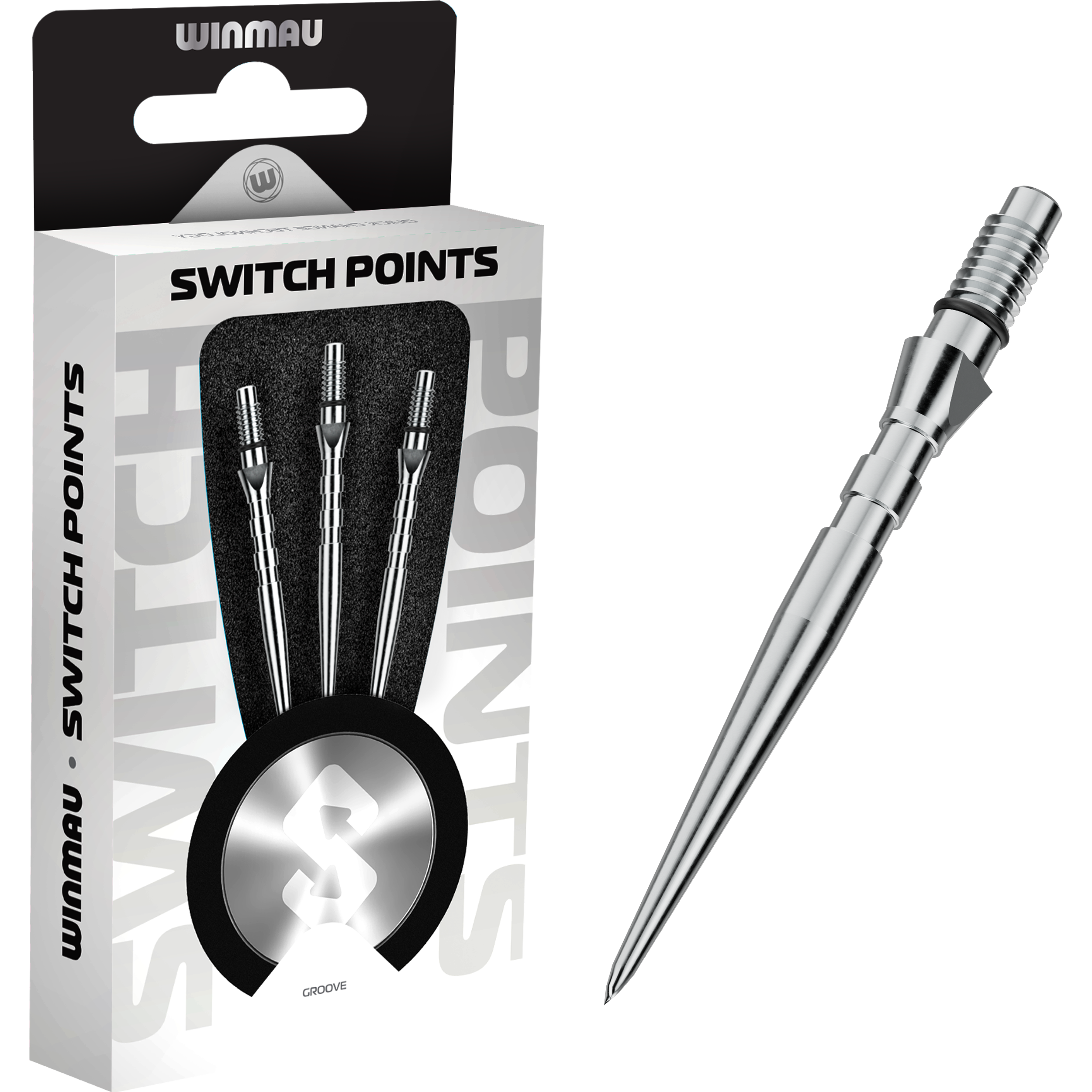 Winmau - Switch Point Groove - Silber
