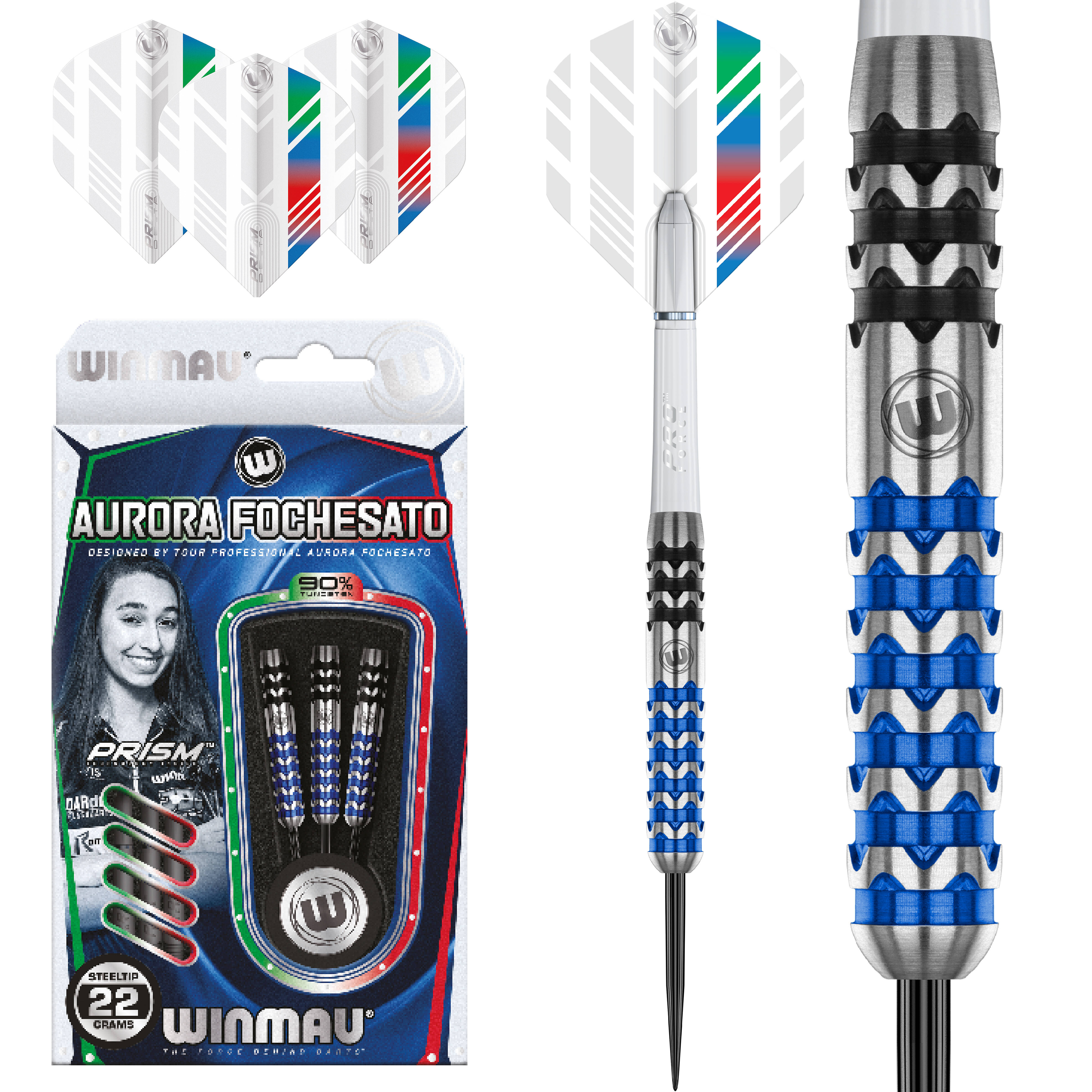 Winmau-Aurora-Fochesato-Steeldart-Collage Winmau - Aurora Fochesato - Steeldart