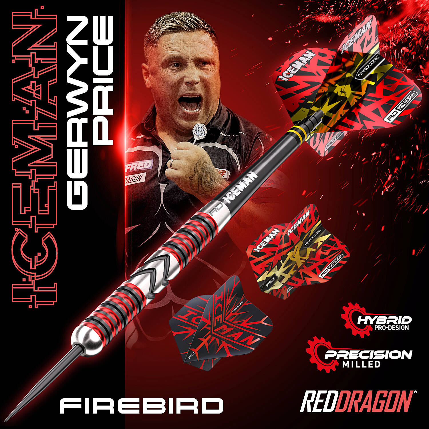 Red-Dragon-Gerwyn-Price-Firebird-Steeldart-Banner Red Dragon - Gerwyn Price Firebird - Steeldart