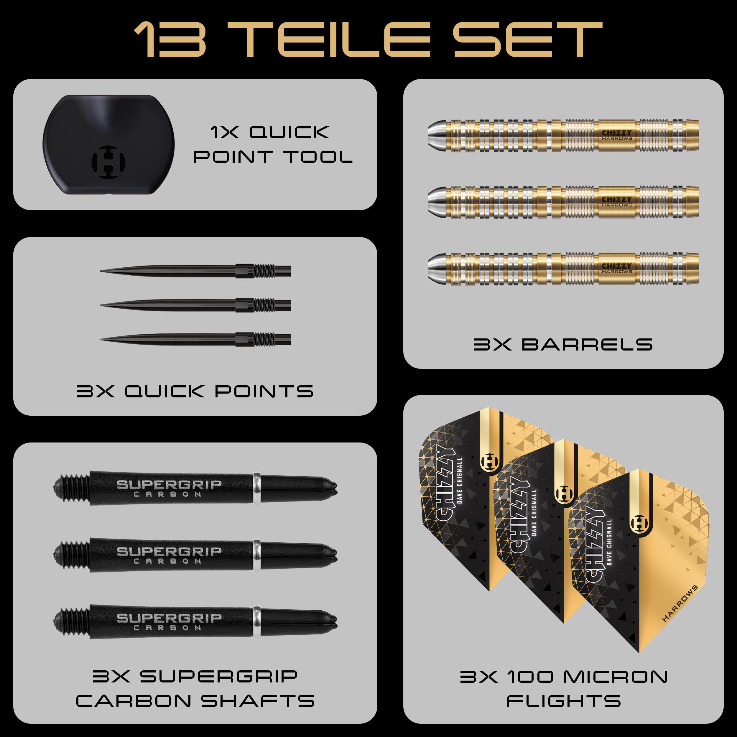 Harrows - Quick Point - Dave Chisnall GEN 2 - Steeldart Harrows - Quick Point - Dave Chisnall GEN 2 - Steeldart