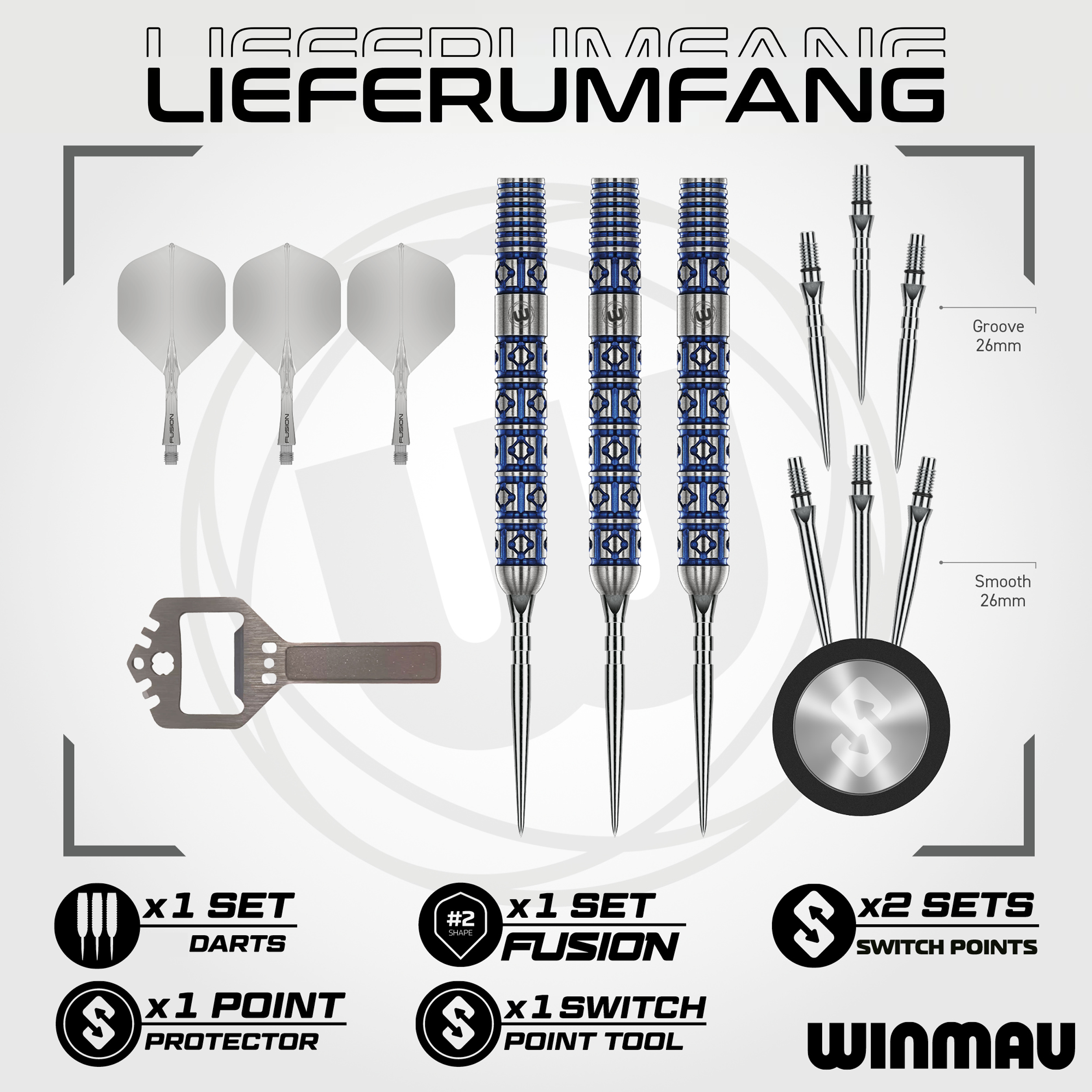 Winmau - Switch Point - Lunaris Parallel - Steeldart Winmau - Switch Point - Lunaris Parallel - Steeldart