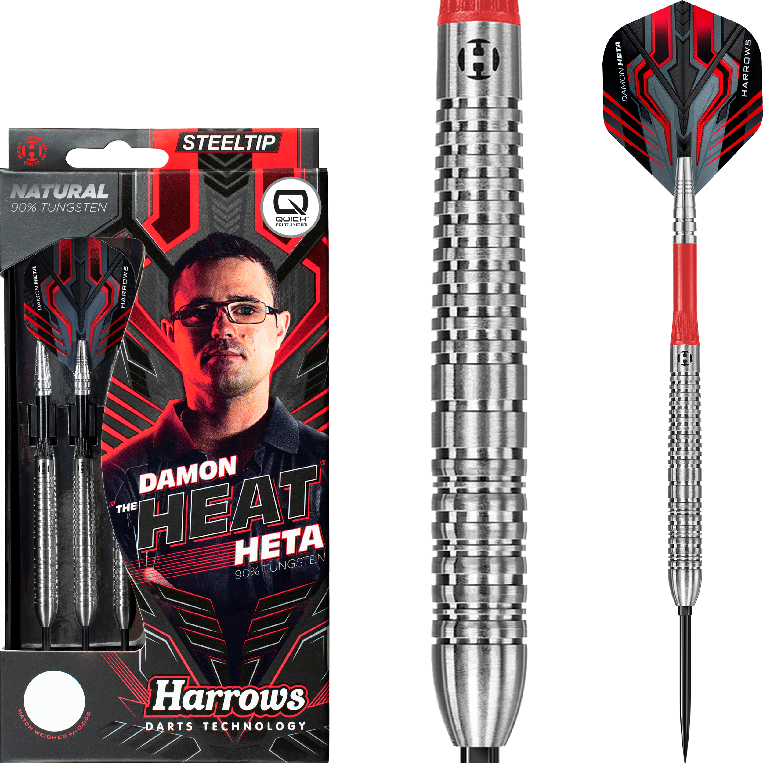 Harrows - Quick Point - Damon Heta Natural - Steeldart