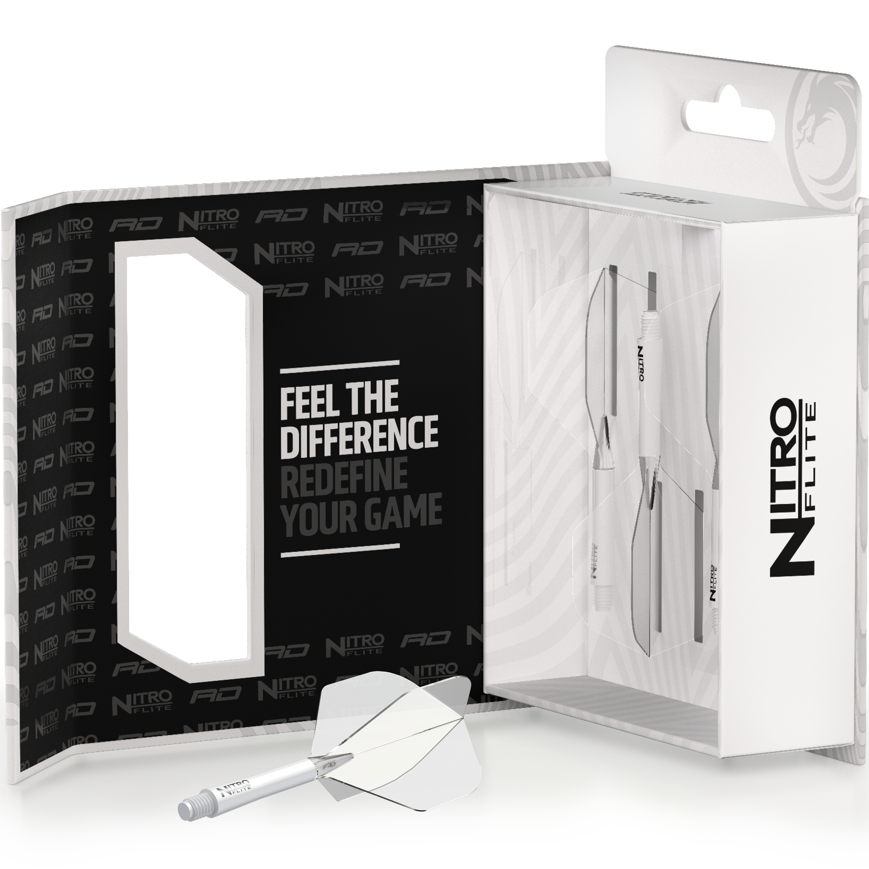 Red Dragon - Nitro Flite Flight Weiß - Transparent