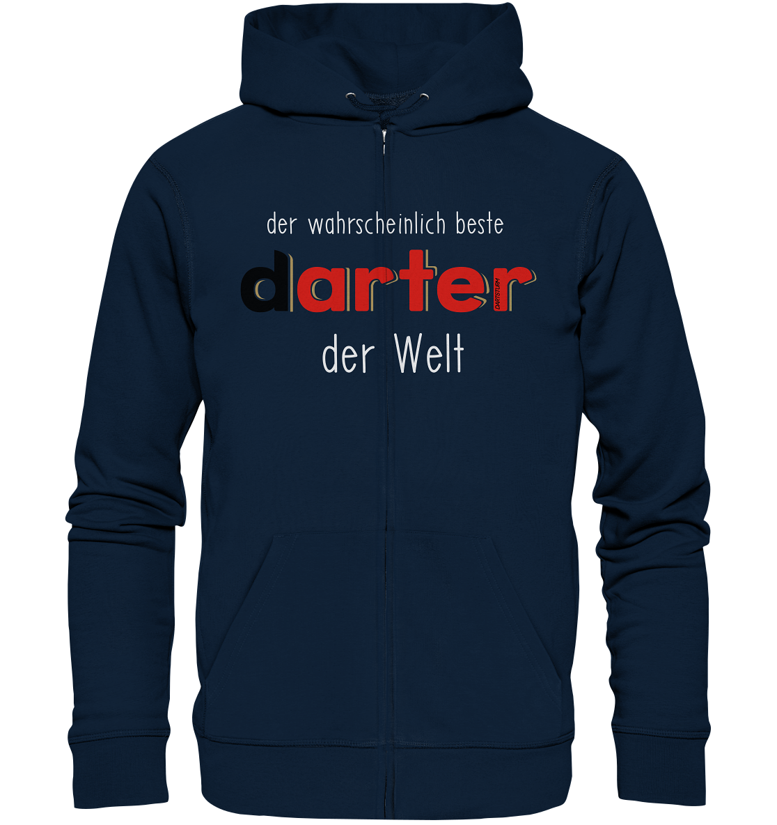 DartSturm - Der wahrscheinlich beste darter der Welt Weiß - Organic Zipper