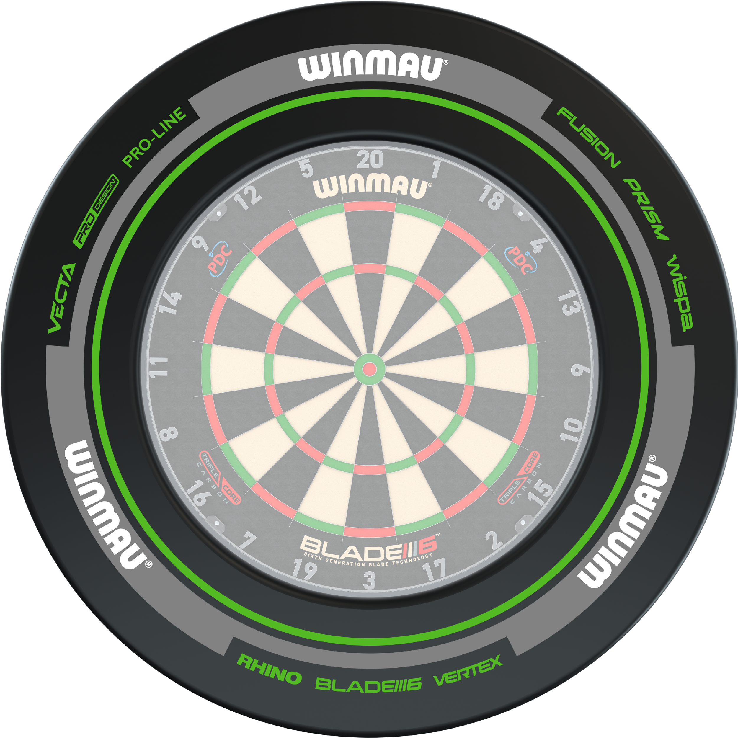 Winmau - Advance Schwarz Grün - Surround