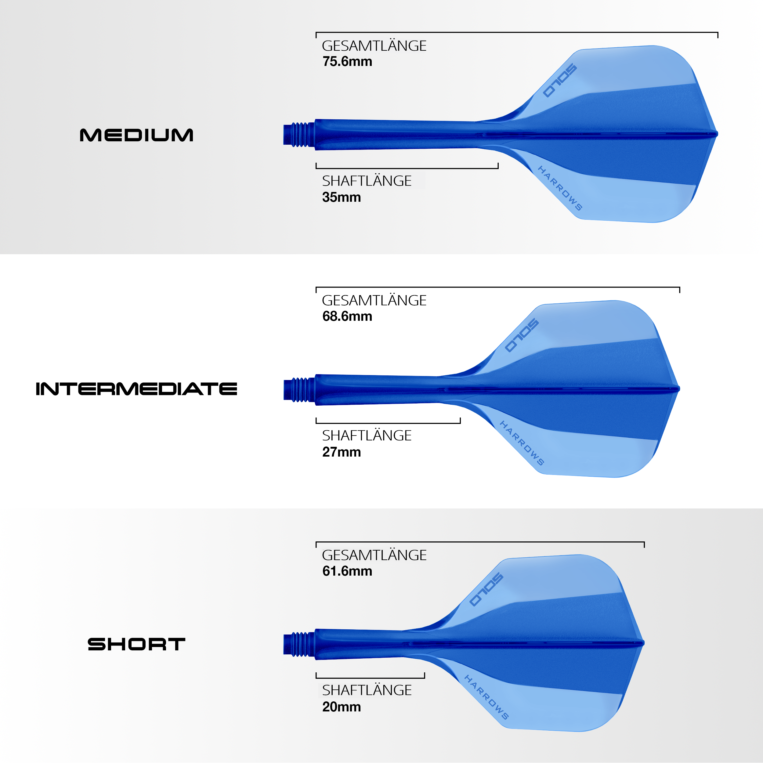Harrows - Solo Flightsystem Blau - No6 Harrows - Solo Flightsystem Blau - No6
