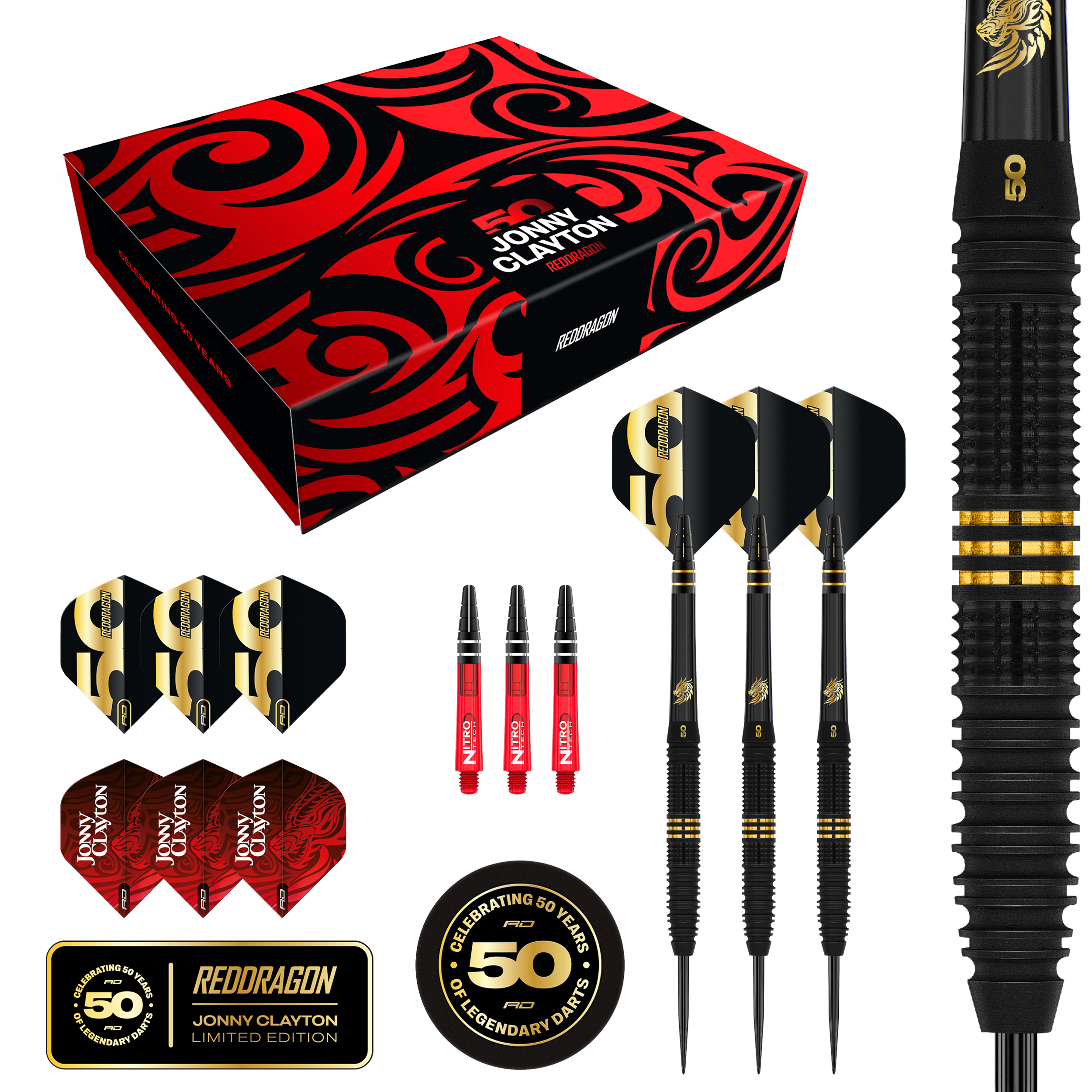 Red Dragon - 50 Years Player Edition Jonny Clayton - Steeldart Red Dragon - 50 Years Player Edition Jonny Clayton - Steeldart